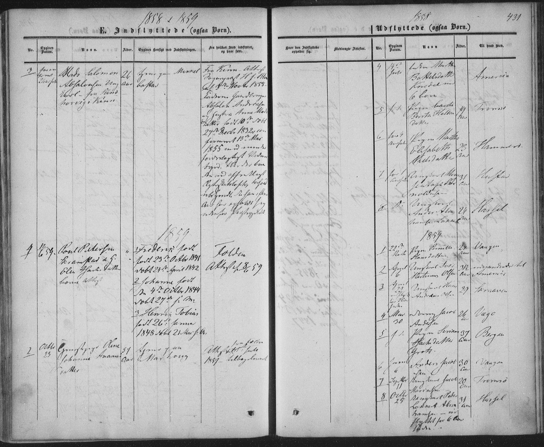 Ministerialprotokoller, klokkerbøker og fødselsregistre - Nordland, AV/SAT-A-1459/855/L0800: Parish register (official) no. 855A08, 1852-1864, p. 431