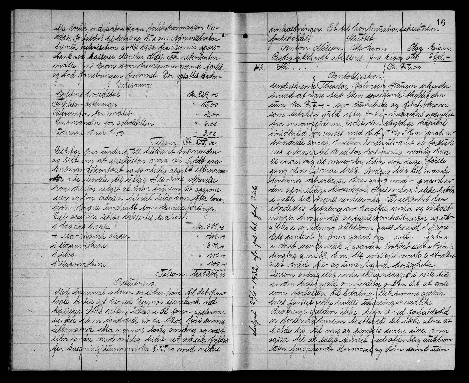 Fosen sorenskriveri, AV/SAT-A-1107/1/2/2C/L0059: Mortgage book no. 50, 1923-1923, p. 16