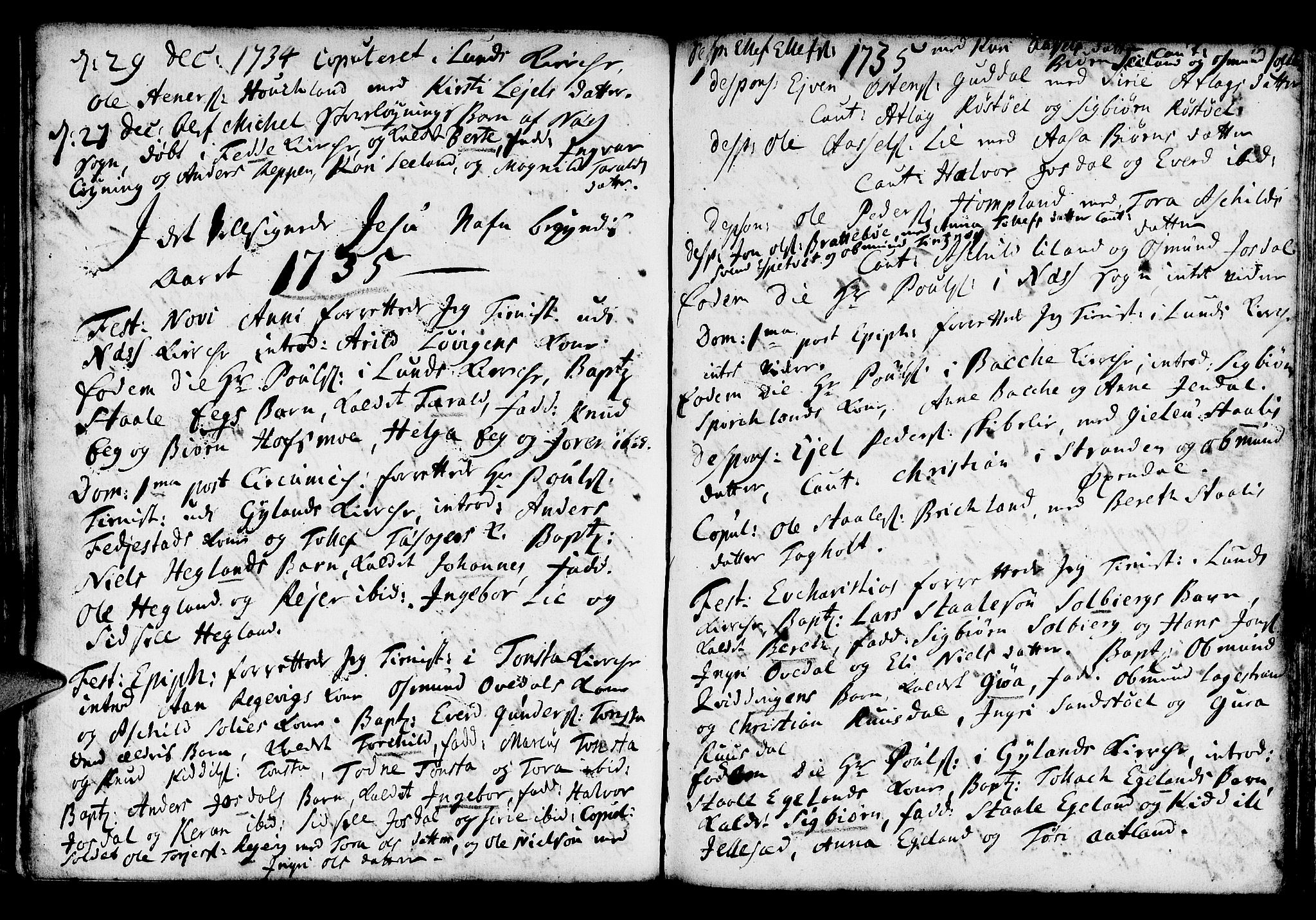 Lund sokneprestkontor, AV/SAST-A-101809/S06/L0001: Parish register (official) no. A 1, 1724-1737