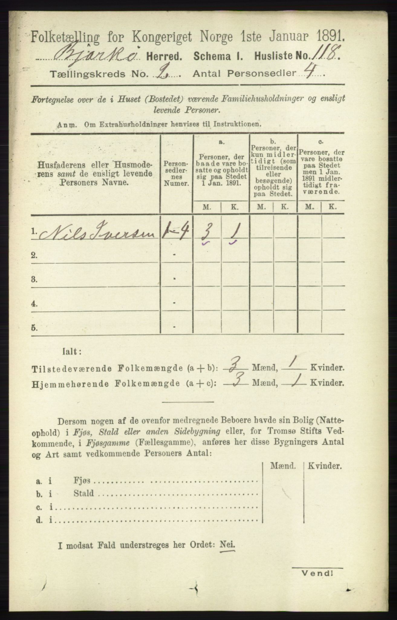 RA, 1891 census for 1915 Bjarkøy, 1891, p. 684