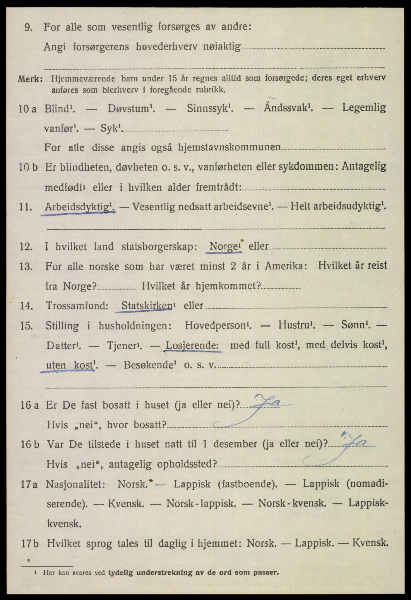 SAT, 1920 census for Verdal, 1920, p. 13256