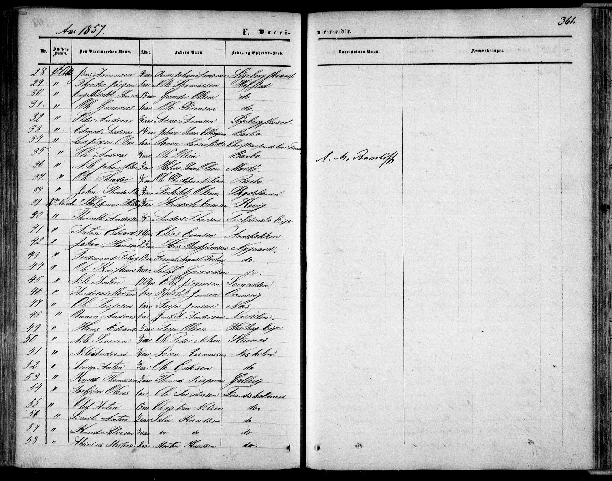 Tromøy sokneprestkontor, SAK/1111-0041/F/Fa/L0006: Parish register (official) no. A 6, 1855-1863, p. 361
