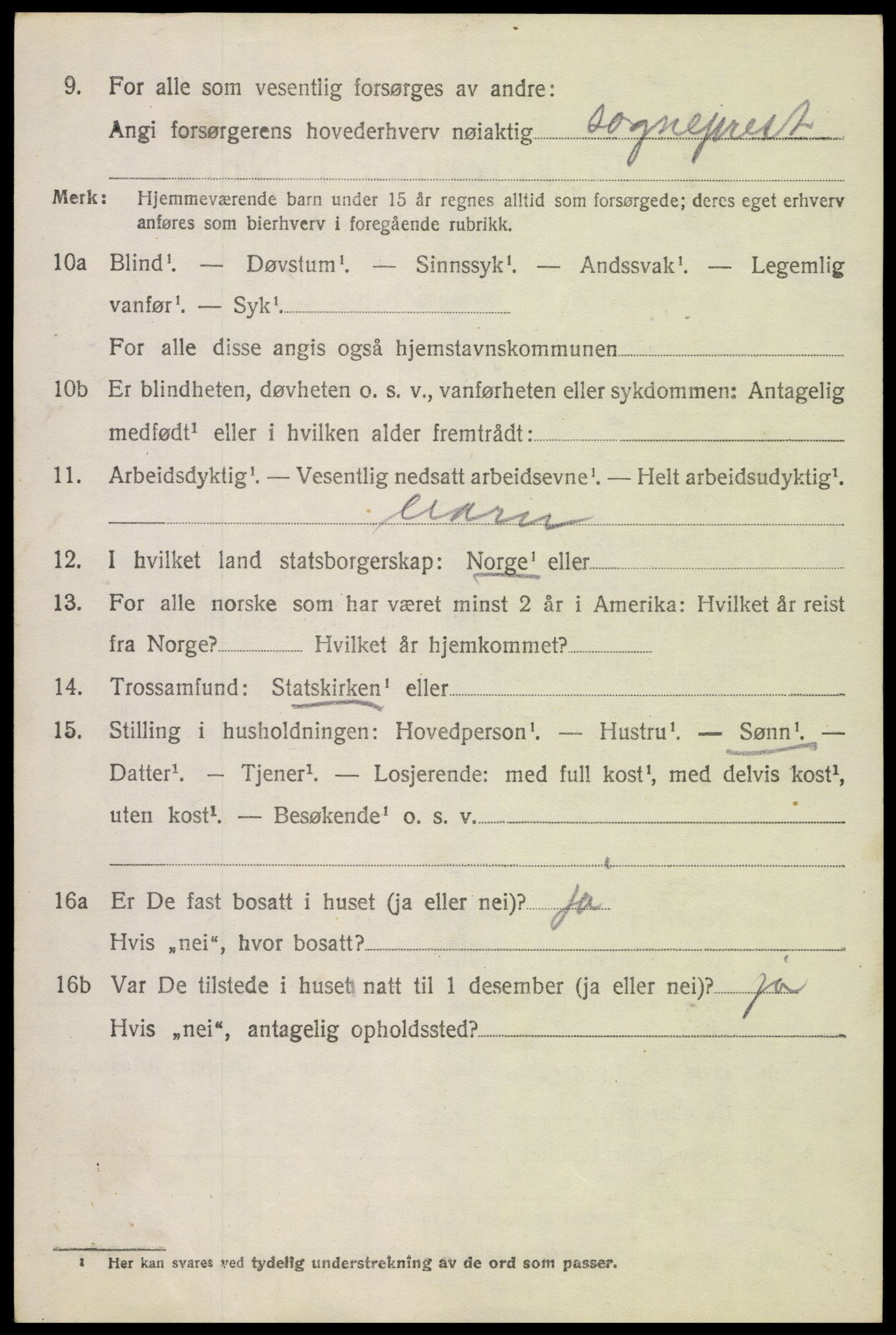 SAH, 1920 census for Vardal, 1920, p. 3532