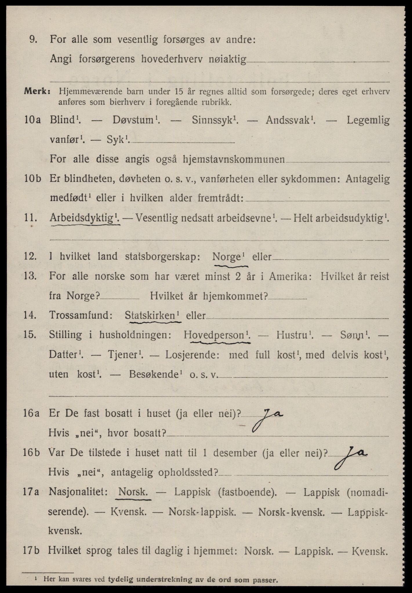 SAT, 1920 census for Å, 1920, p. 1733