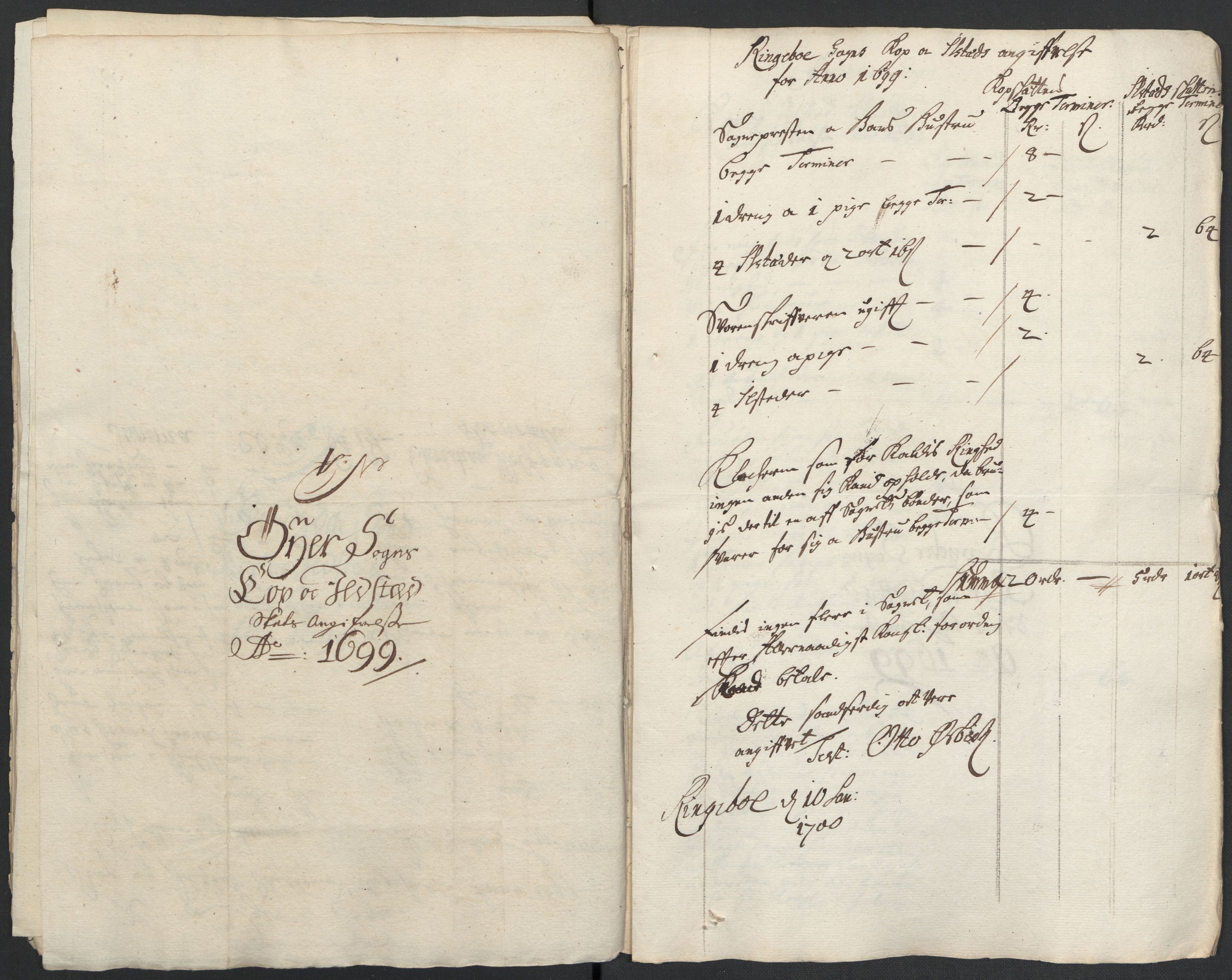 Rentekammeret inntil 1814, Reviderte regnskaper, Fogderegnskap, RA/EA-4092/R17/L1172: Fogderegnskap Gudbrandsdal, 1699, p. 34