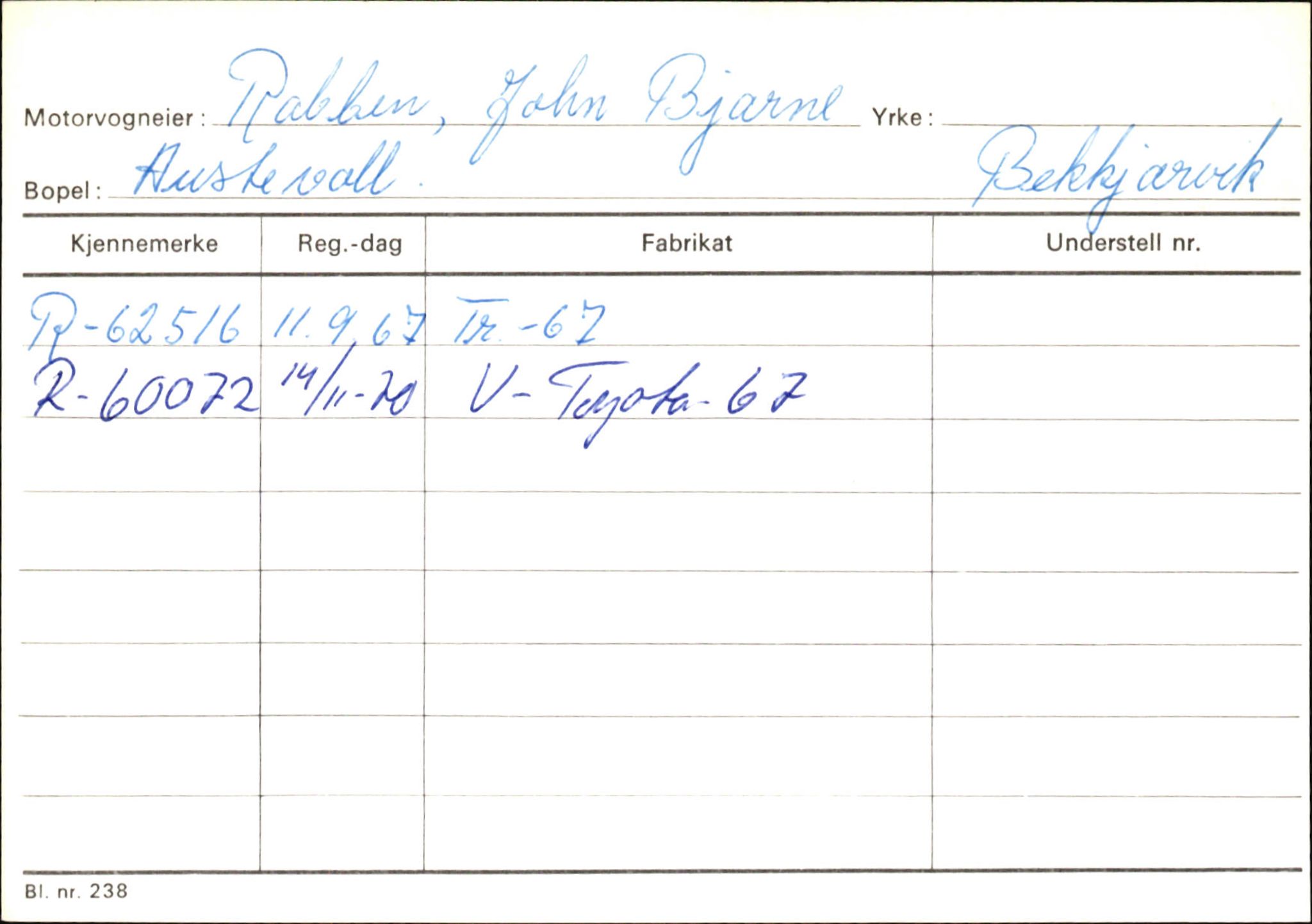 Statens vegvesen, Hordaland vegkontor, AV/SAB-A-5201/2/Ha/L0044: R-eierkort Q-R, 1920-1971, p. 33