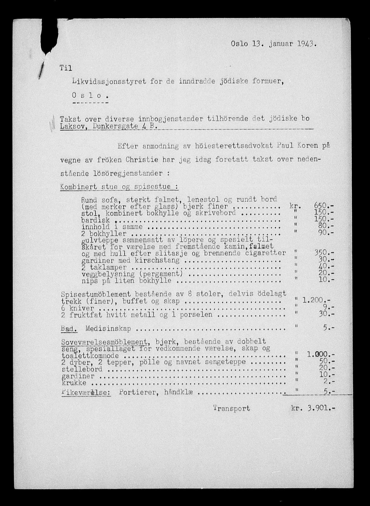 Justisdepartementet, Tilbakeføringskontoret for inndratte formuer, AV/RA-S-1564/H/Hc/Hcc/L0954: --, 1945-1947, p. 593