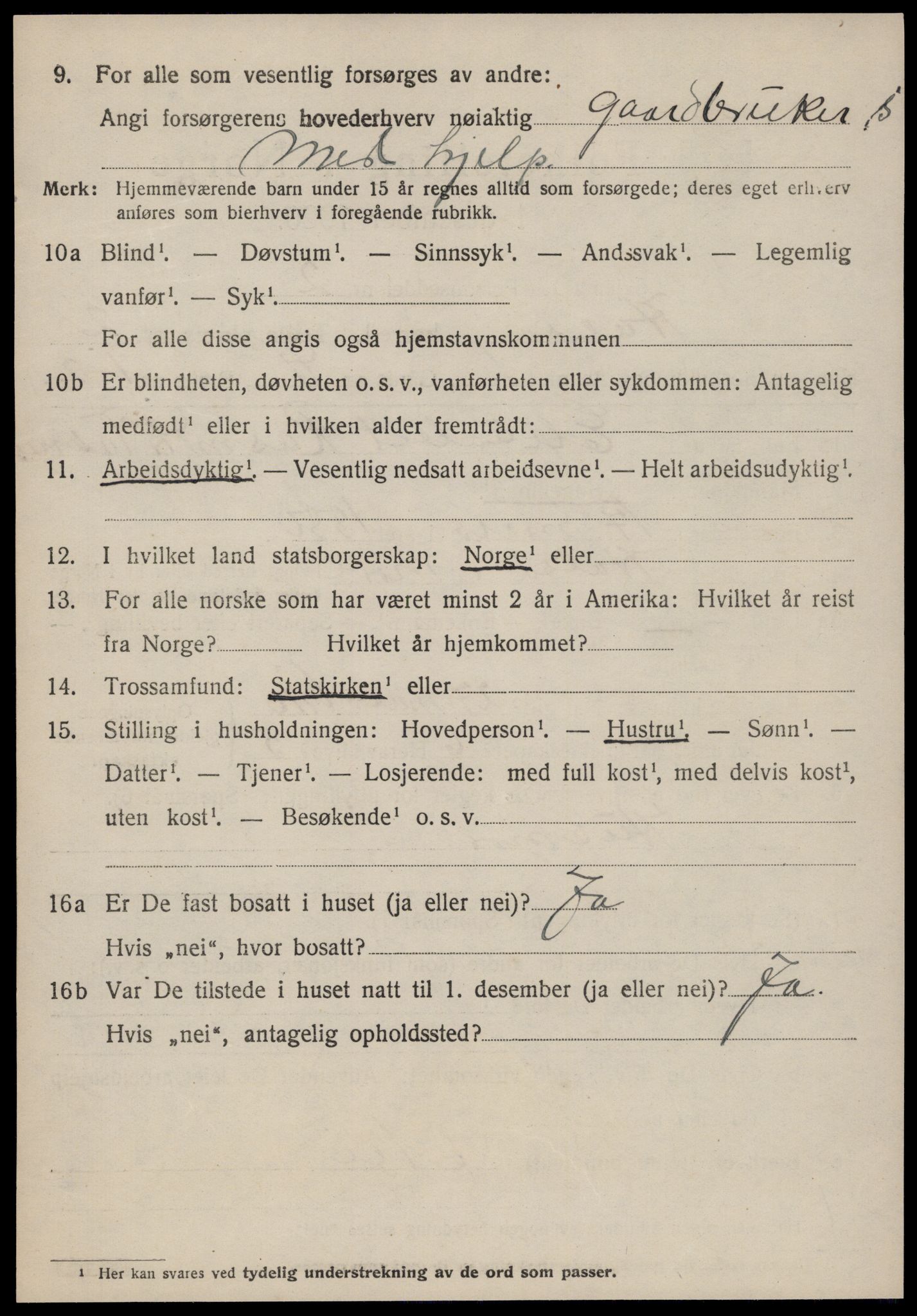 SAT, 1920 census for Halsa, 1920, p. 901