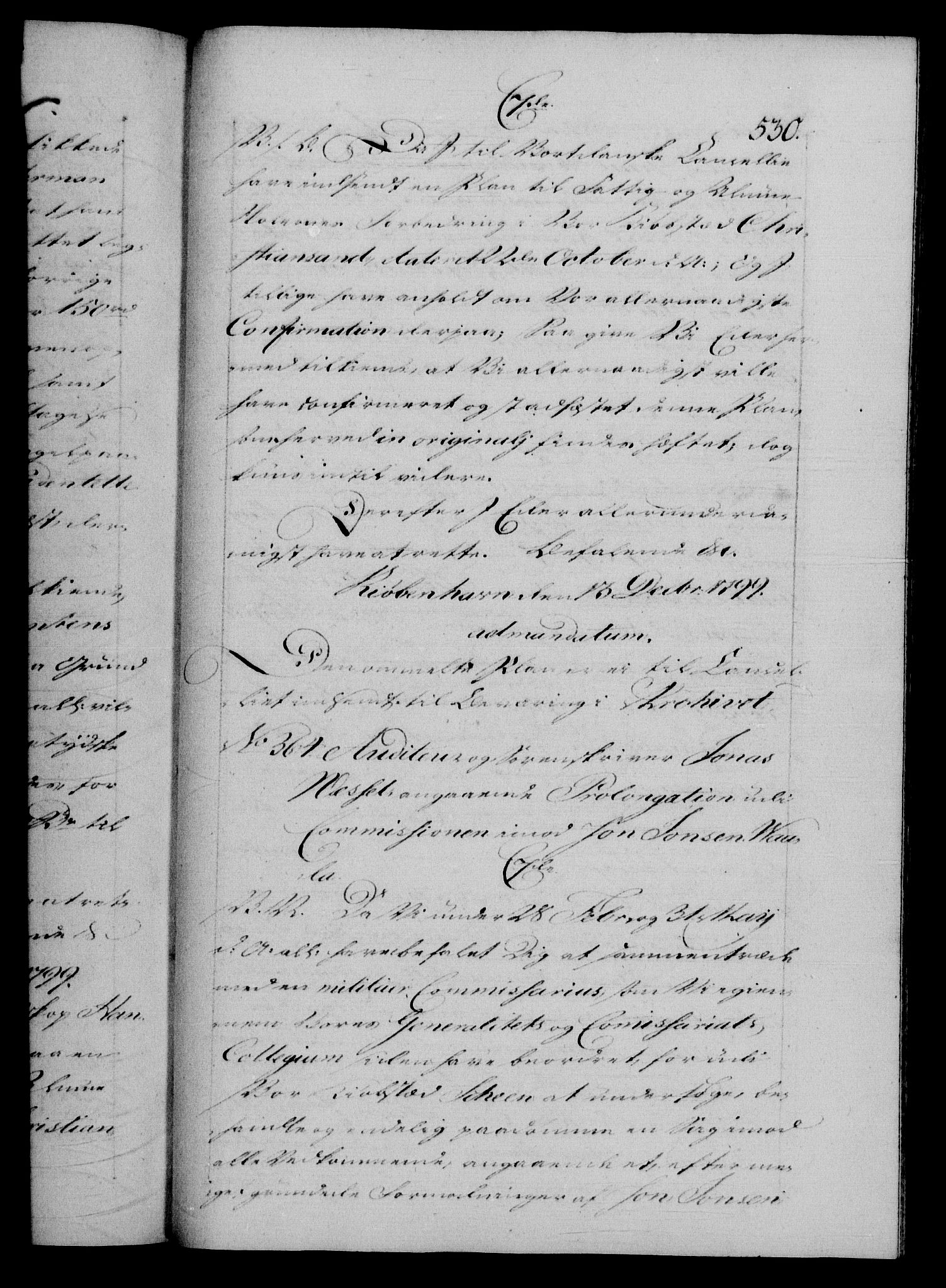 Danske Kanselli 1572-1799, AV/RA-EA-3023/F/Fc/Fca/Fcab/L0046: Norske tegnelser, 1797-1799, p. 530a