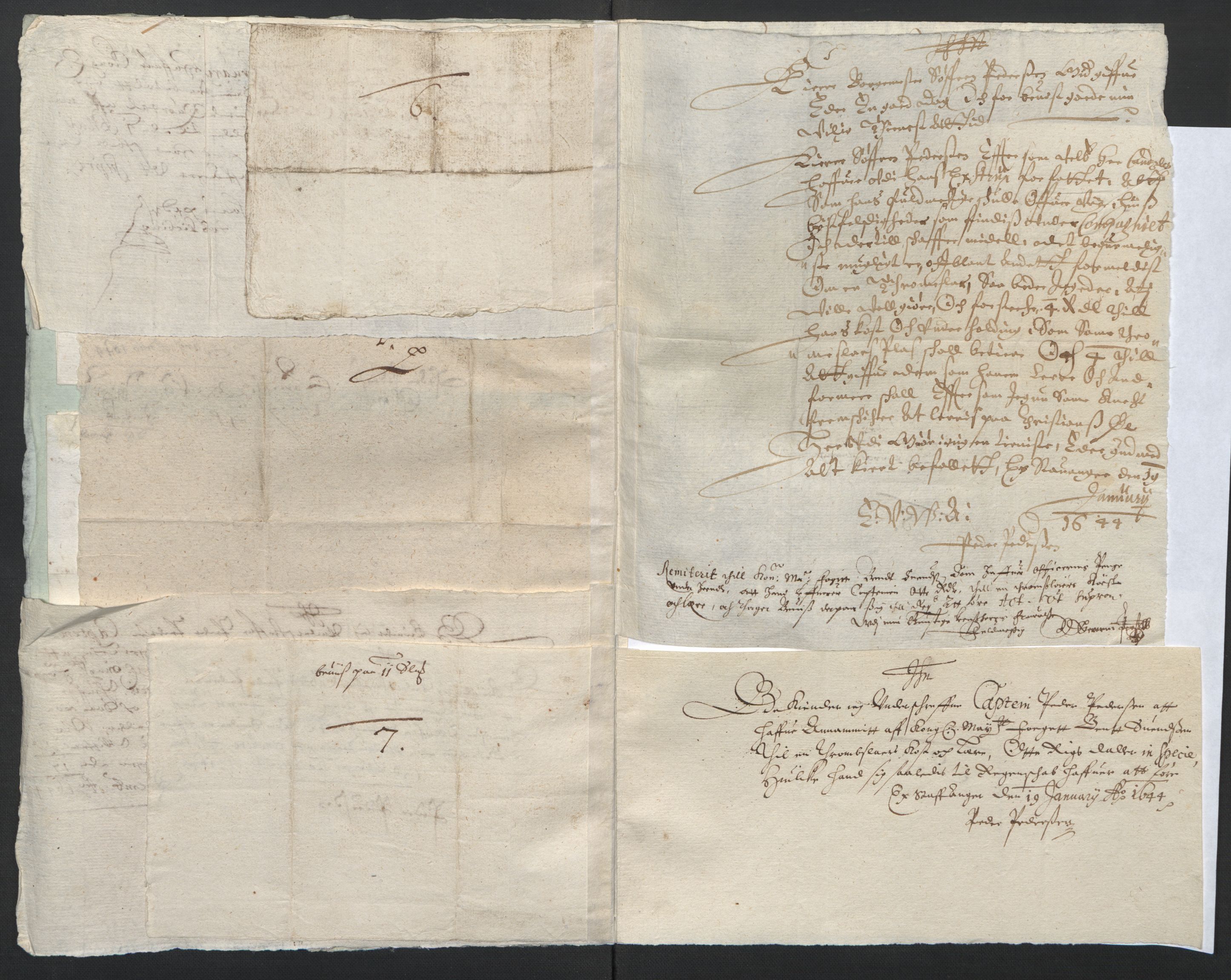 Rentekammeret inntil 1814, Reviderte regnskaper, Lensregnskaper, AV/RA-EA-5023/R/Rb/Rbs/L0027: Stavanger len, 1642-1644