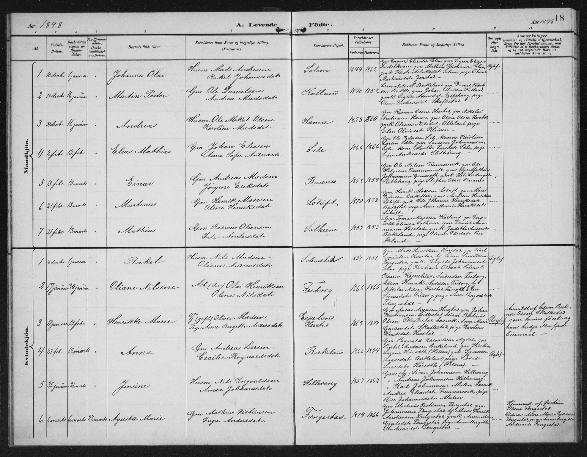 Førde sokneprestembete, SAB/A-79901/H/Hab/Habd/L0004: Parish register (copy) no. D 4, 1896-1913, p. 18