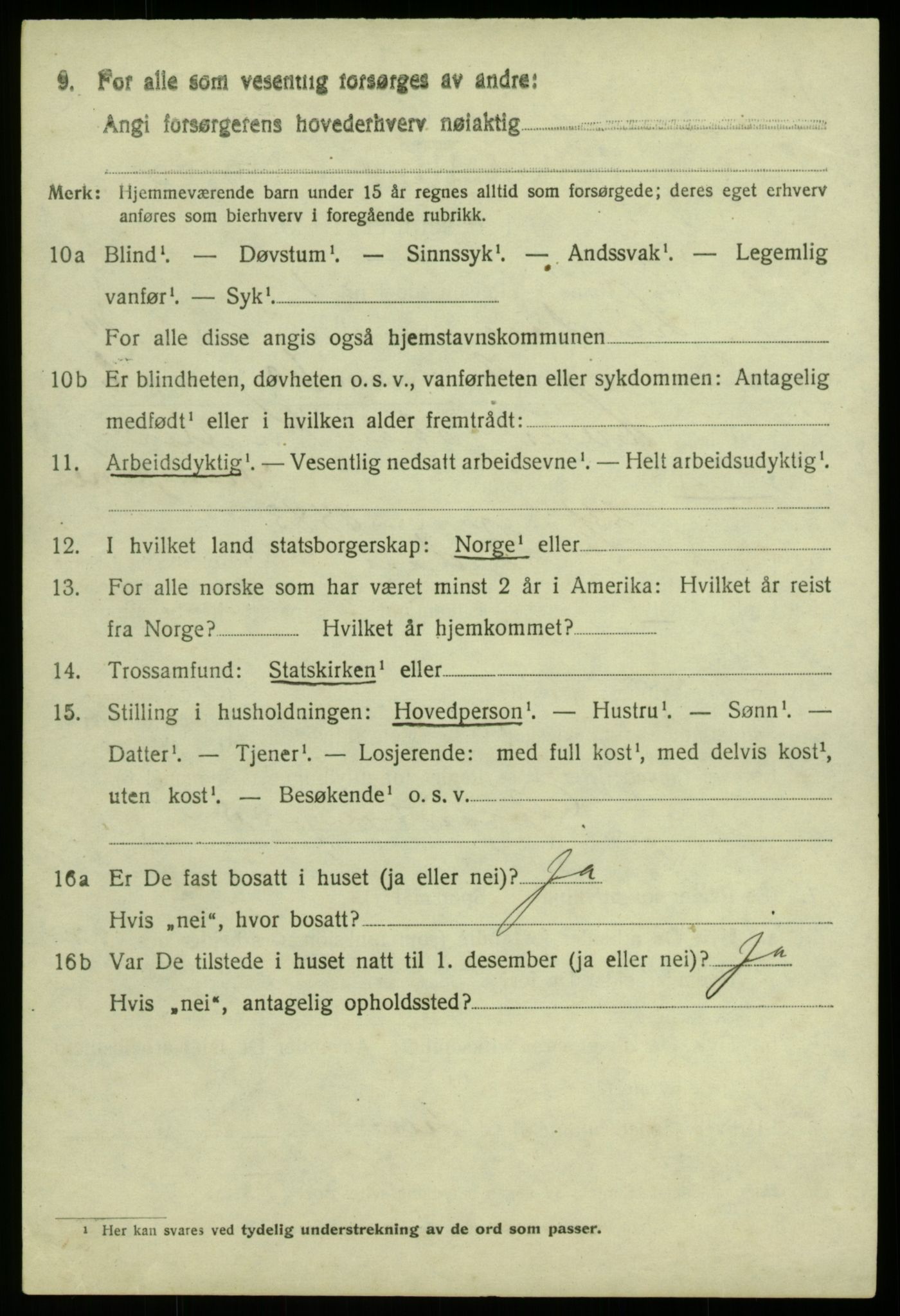 SAB, 1920 census for Lindås, 1920, p. 5610