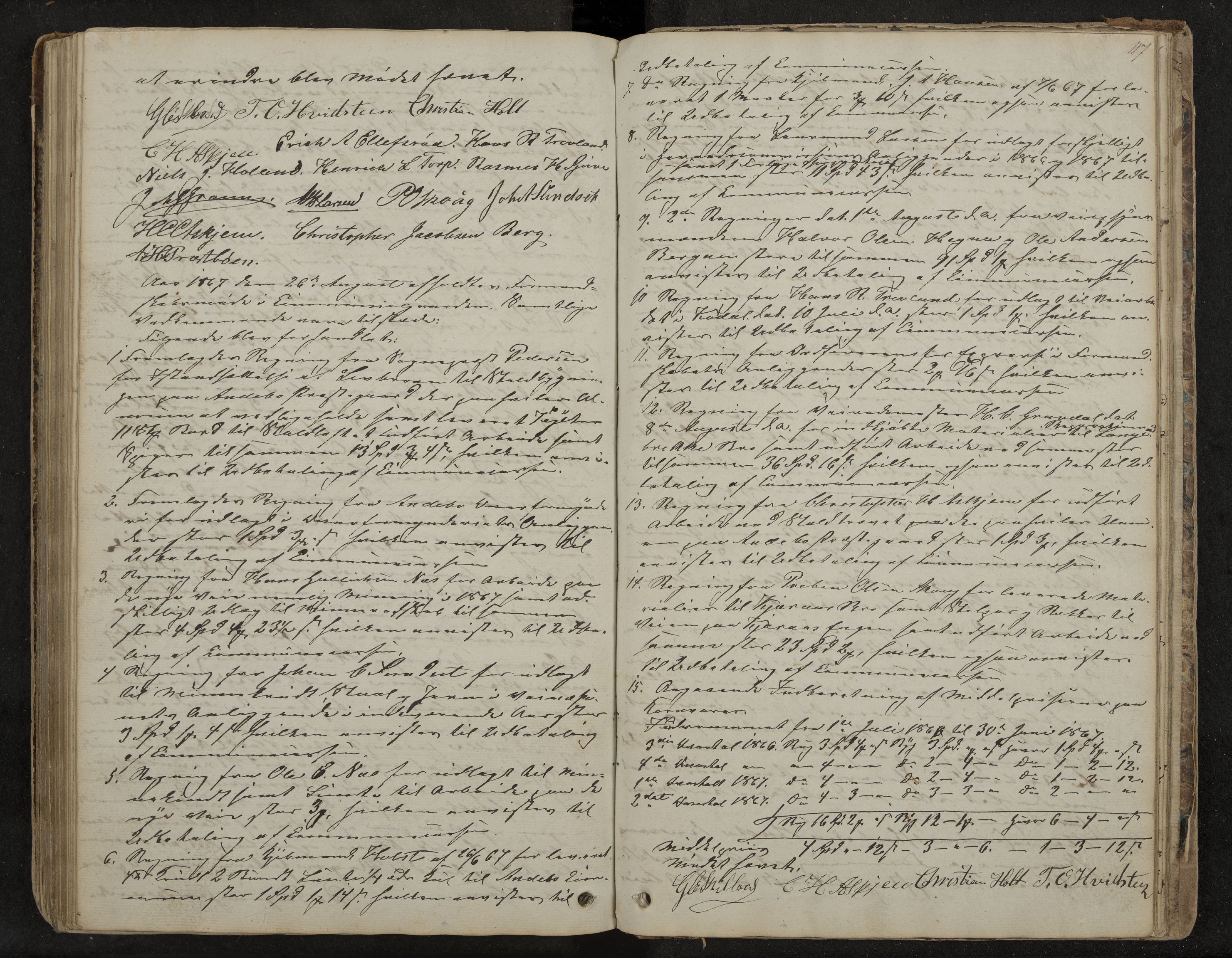 Andebu formannskap og sentraladministrasjon, IKAK/0719021-1/A/Aa/L0001: Møtebok med register, 1837-1869, p. 117