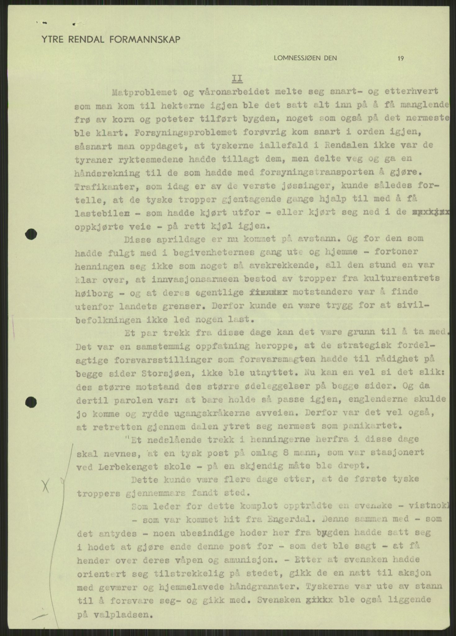 Forsvaret, Forsvarets krigshistoriske avdeling, AV/RA-RAFA-2017/Y/Ya/L0013: II-C-11-31 - Fylkesmenn.  Rapporter om krigsbegivenhetene 1940., 1940, p. 1021