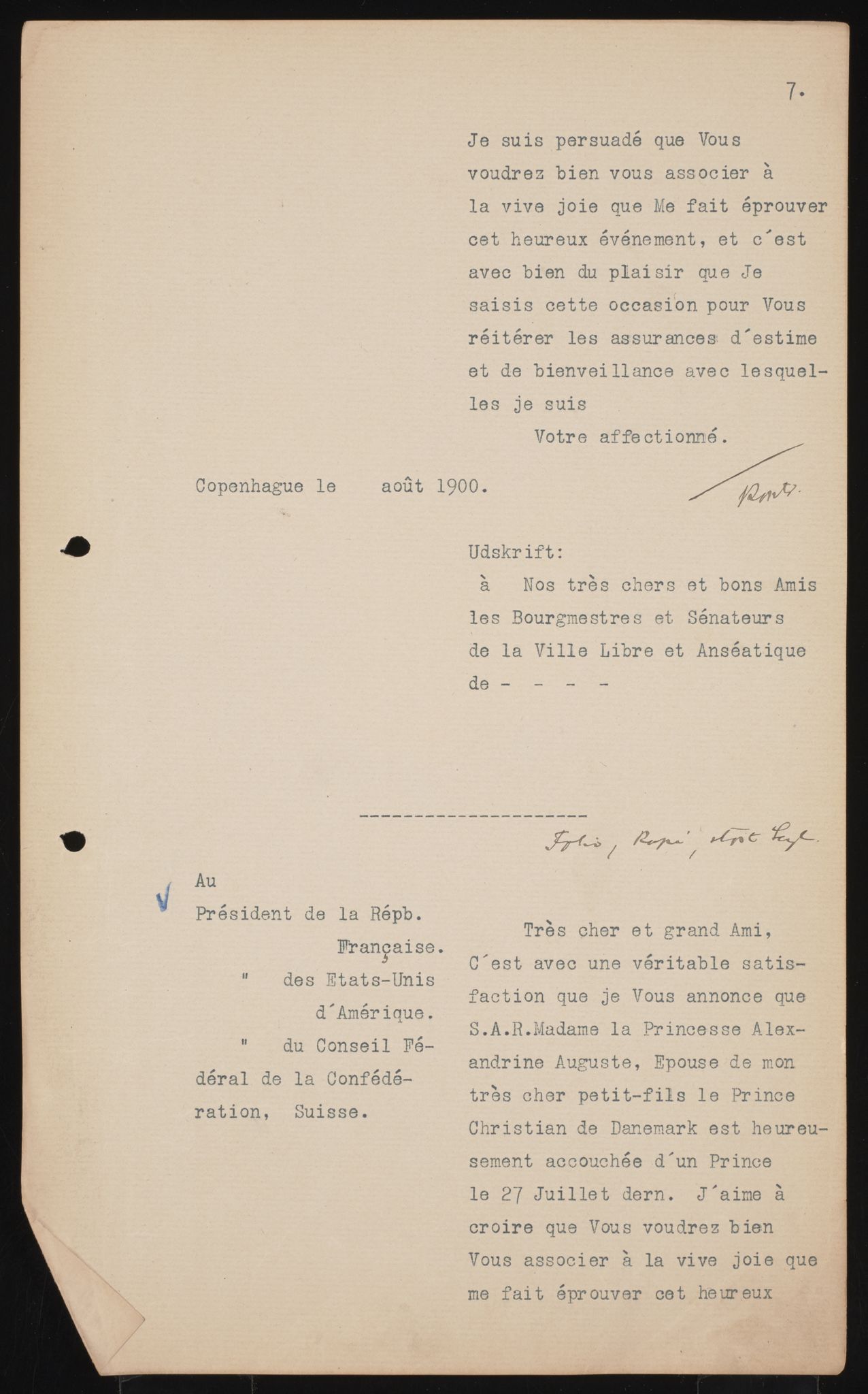 Utenriksdepartementet, AV/RA-S-2259, 1894-1906, p. 287