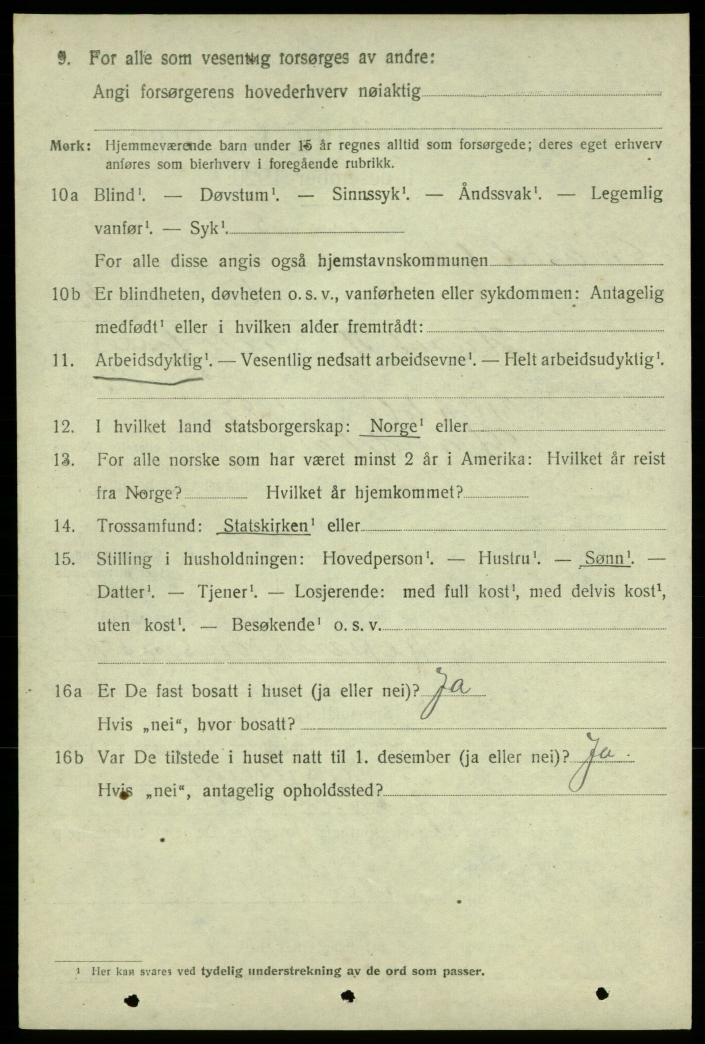 SAB, 1920 census for Strandebarm, 1920, p. 3777