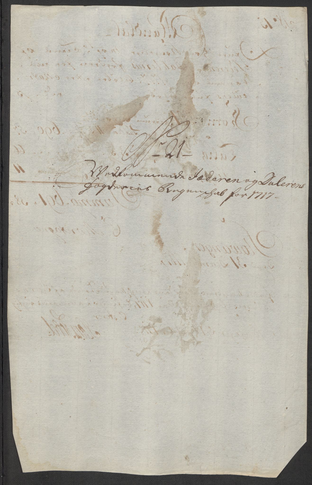 Rentekammeret inntil 1814, Reviderte regnskaper, Fogderegnskap, RA/EA-4092/R46/L2742: Fogderegnskap Jæren og Dalane, 1717, p. 115