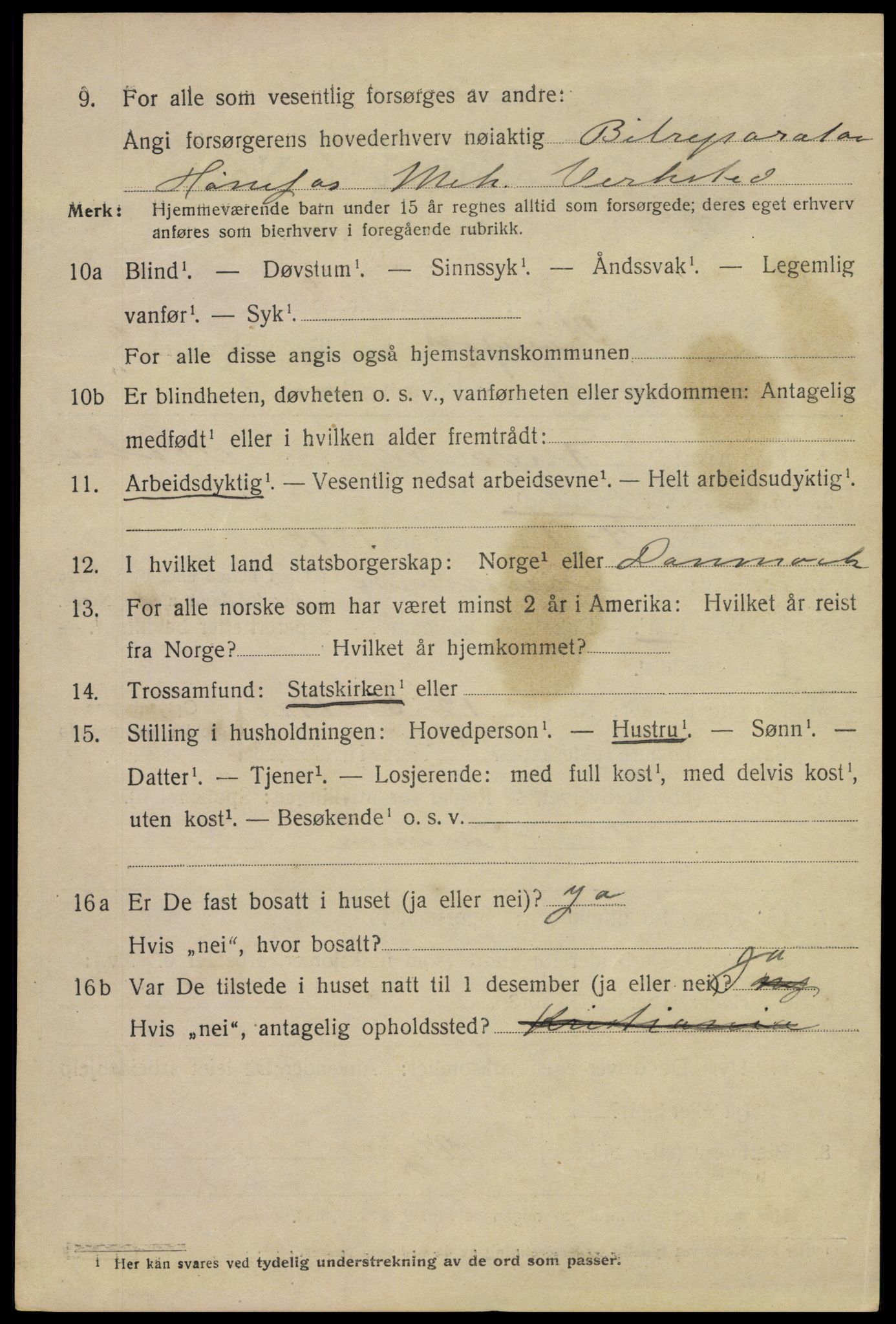 SAKO, 1920 census for Hønefoss, 1920, p. 4065