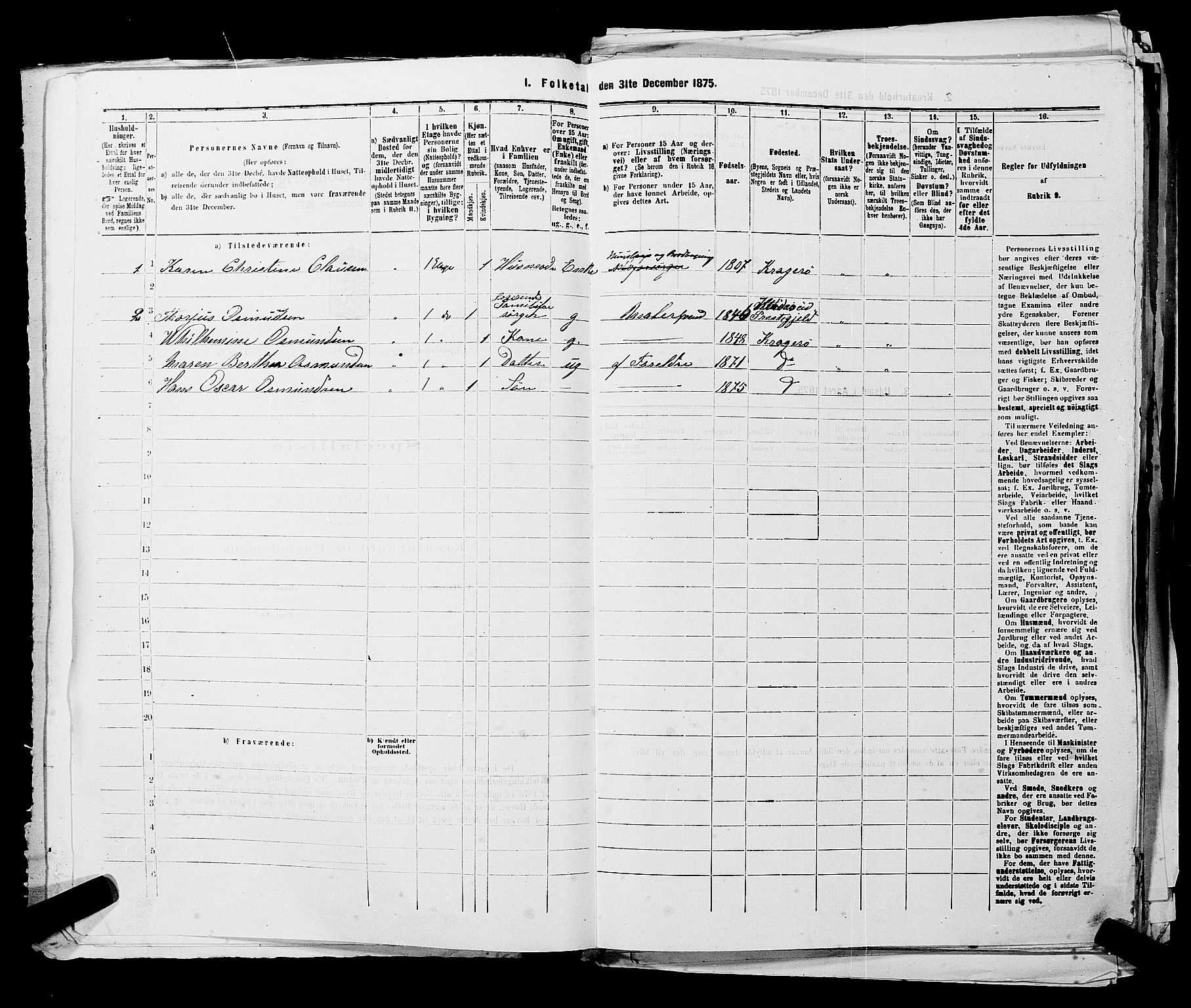 SAKO, 1875 census for 0801P Kragerø, 1875, p. 1128