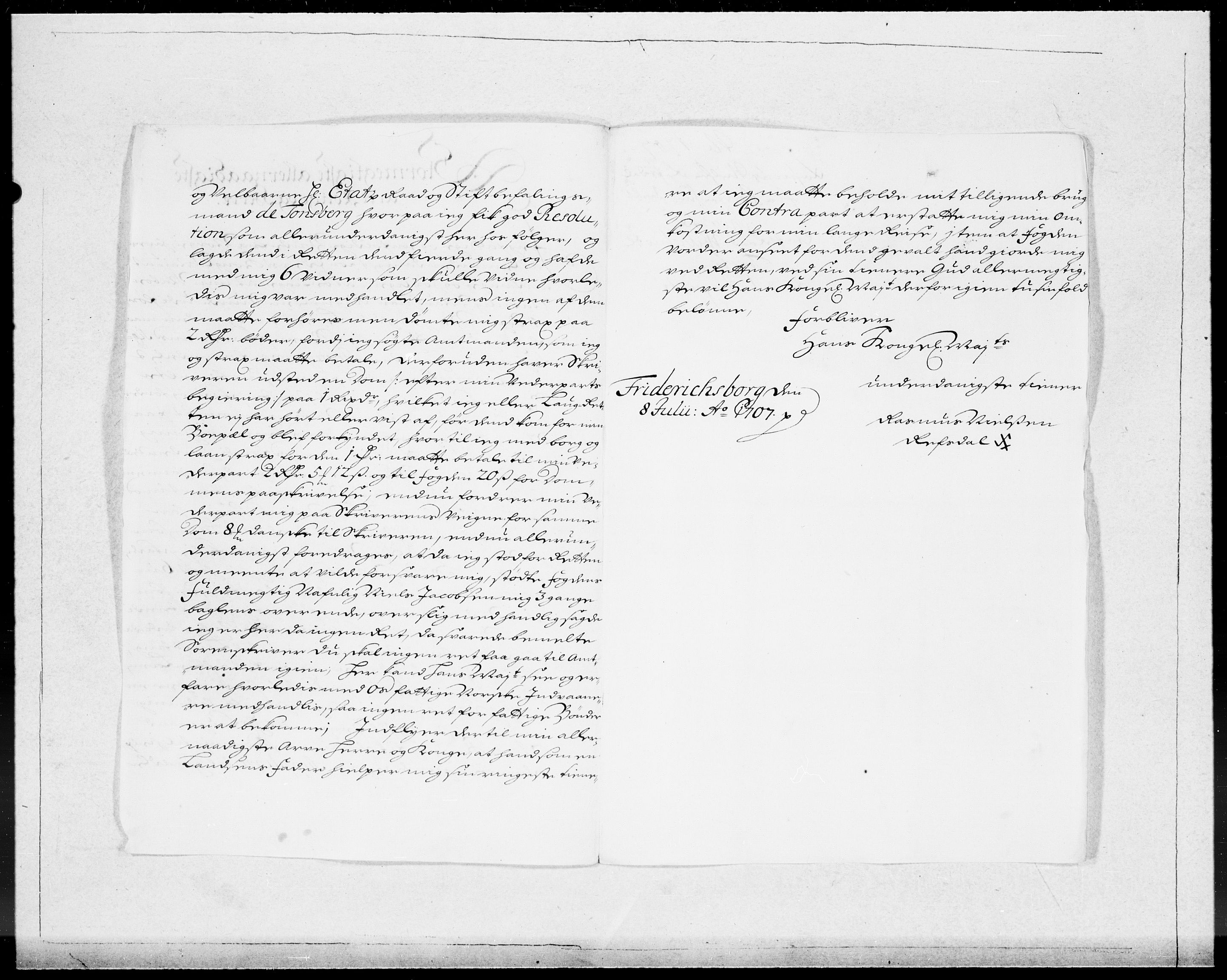 Danske Kanselli 1572-1799, AV/RA-EA-3023/F/Fc/Fcc/Fcca/L0064: Norske innlegg 1572-1799, 1707, p. 3