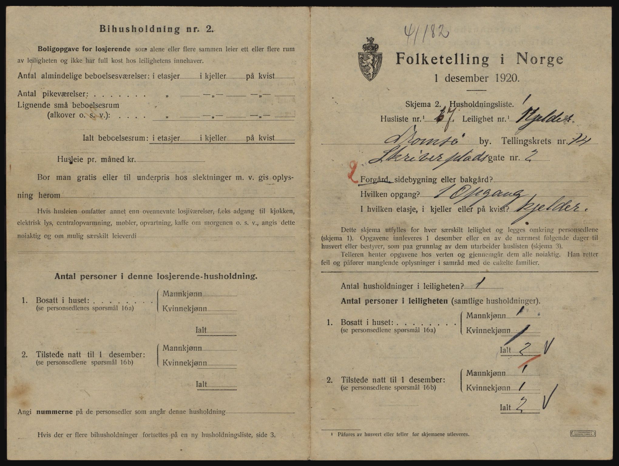 SATØ, 1920 census for Tromsø, 1920, p. 6839