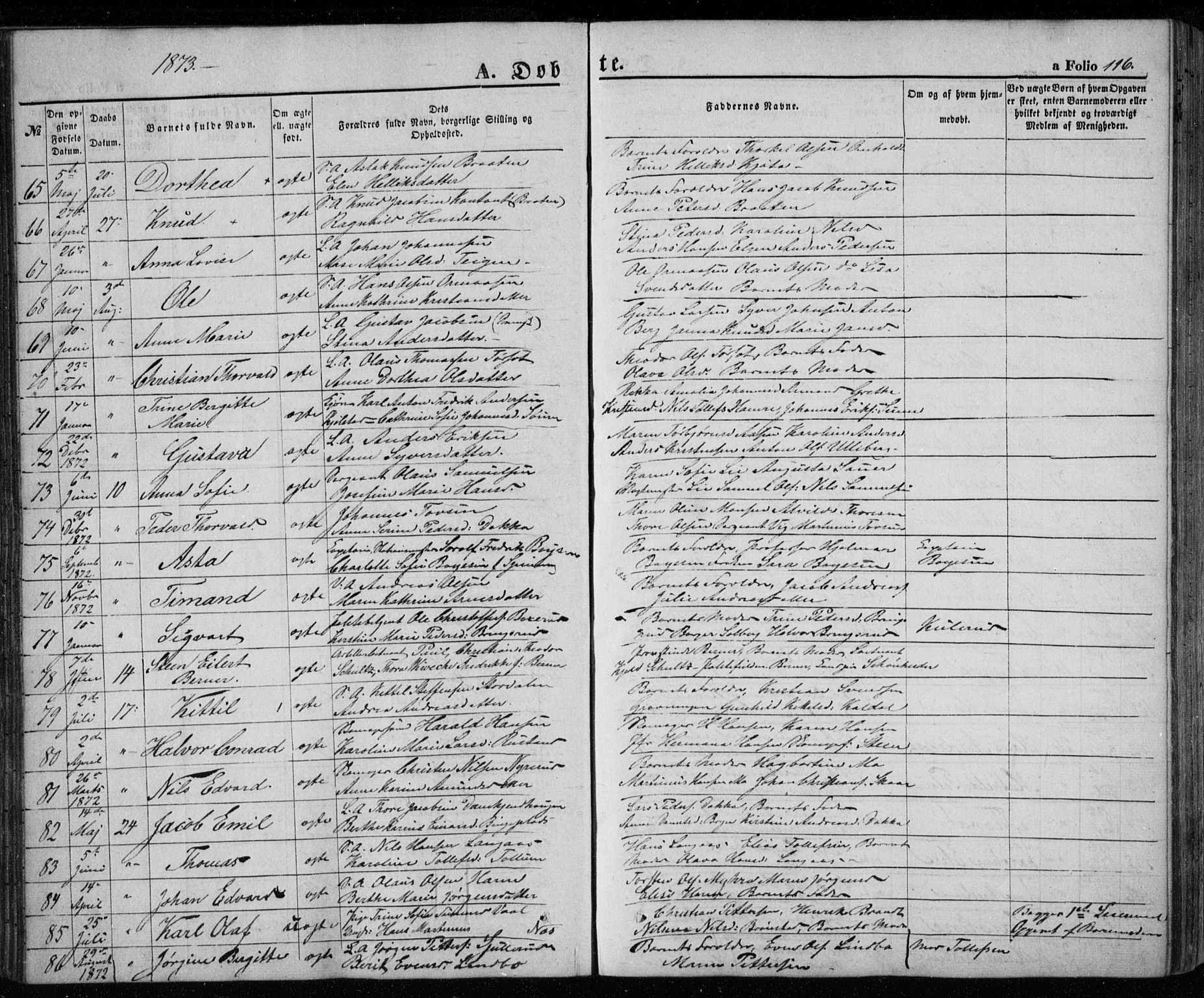 Kongsberg kirkebøker, AV/SAKO-A-22/G/Ga/L0003: Parish register (copy) no. 3, 1859-1875, p. 116