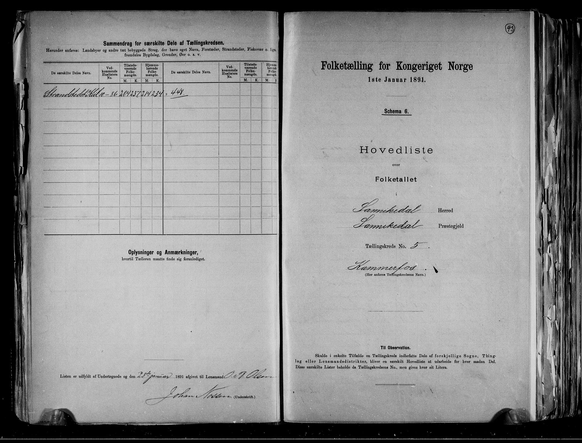 RA, 1891 census for 0816 Sannidal, 1891, p. 15