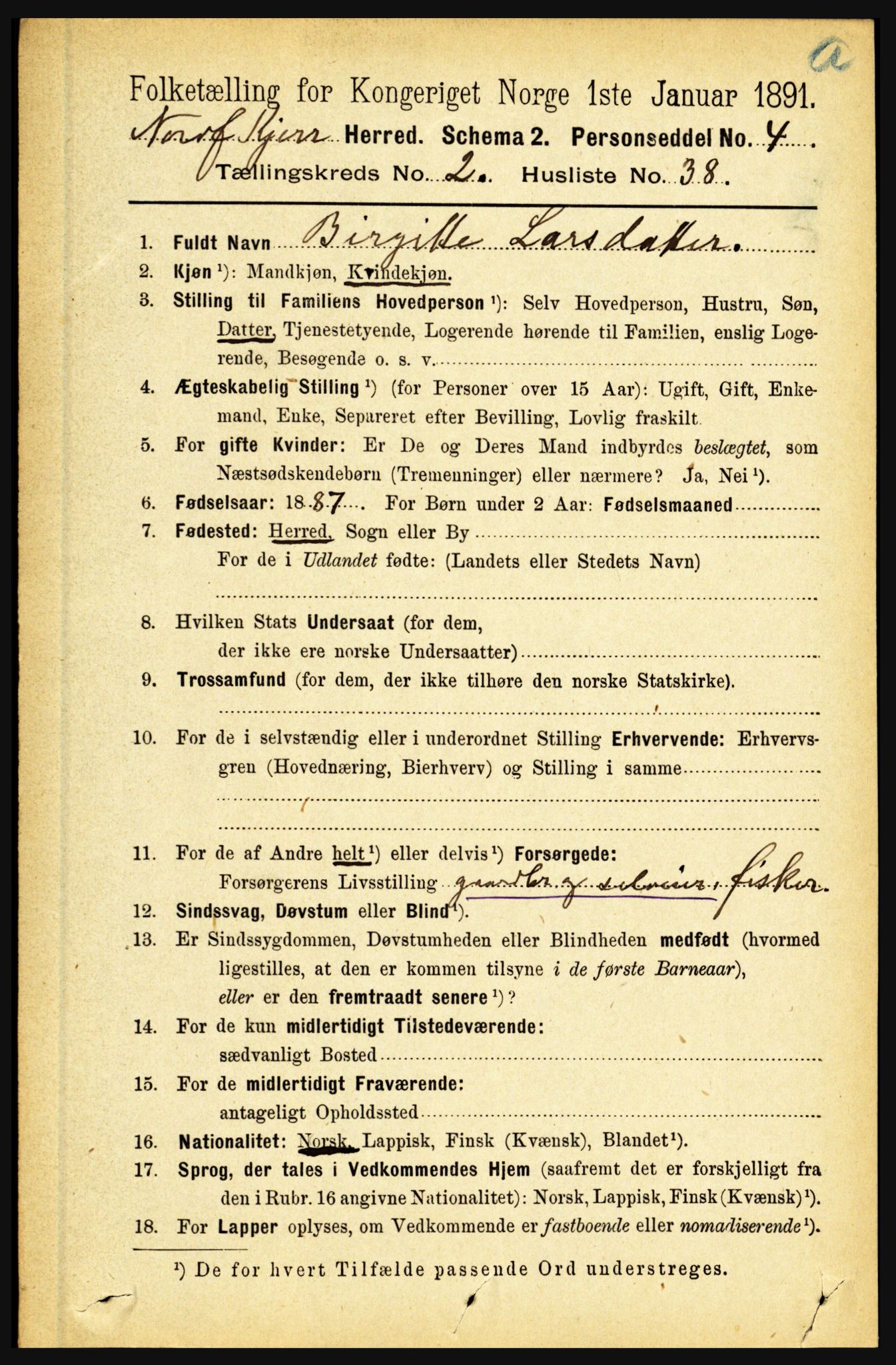 RA, 1891 census for 1846 Nordfold-Kjerringøy, 1891, p. 680