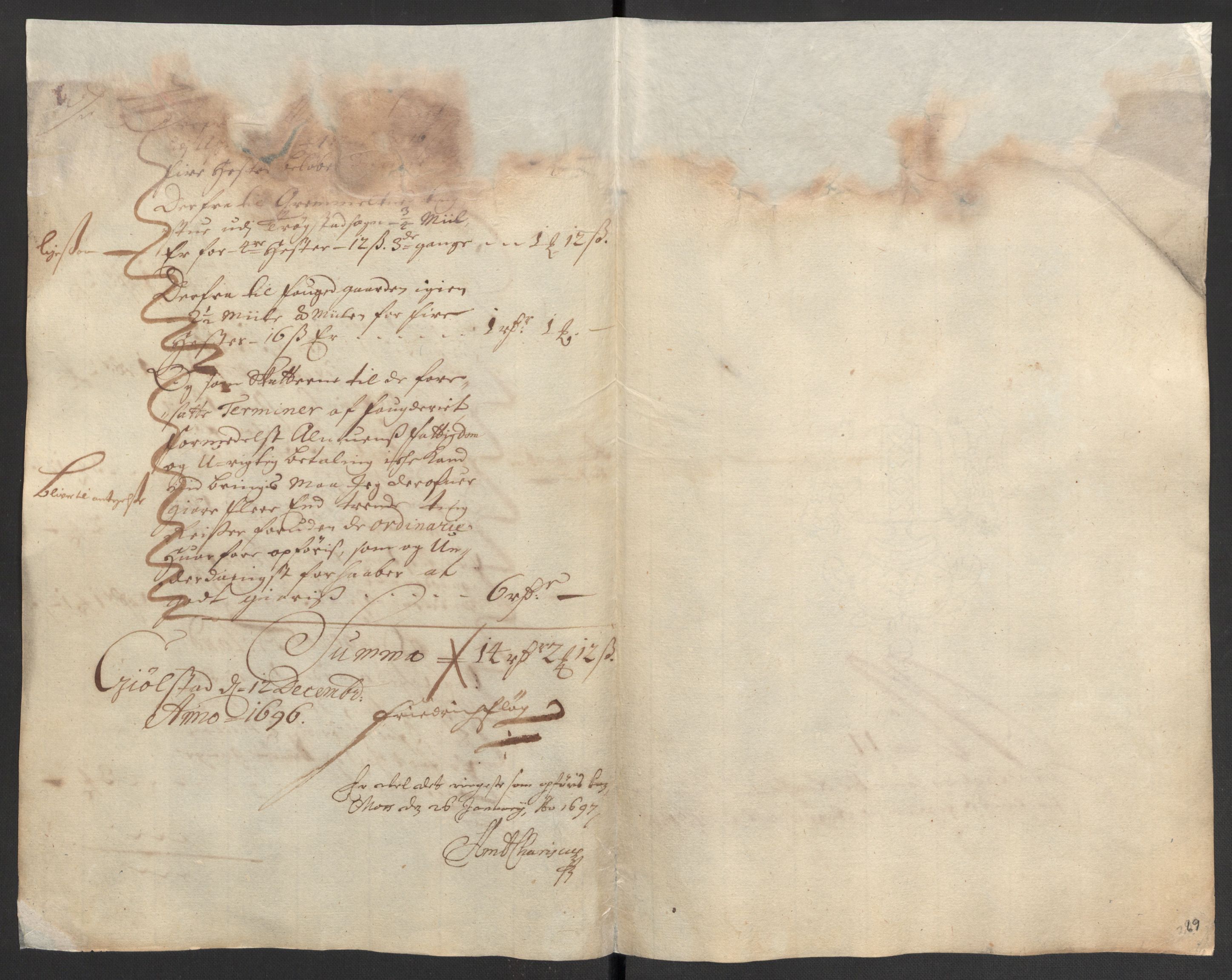 Rentekammeret inntil 1814, Reviderte regnskaper, Fogderegnskap, AV/RA-EA-4092/R07/L0286: Fogderegnskap Rakkestad, Heggen og Frøland, 1696, p. 310