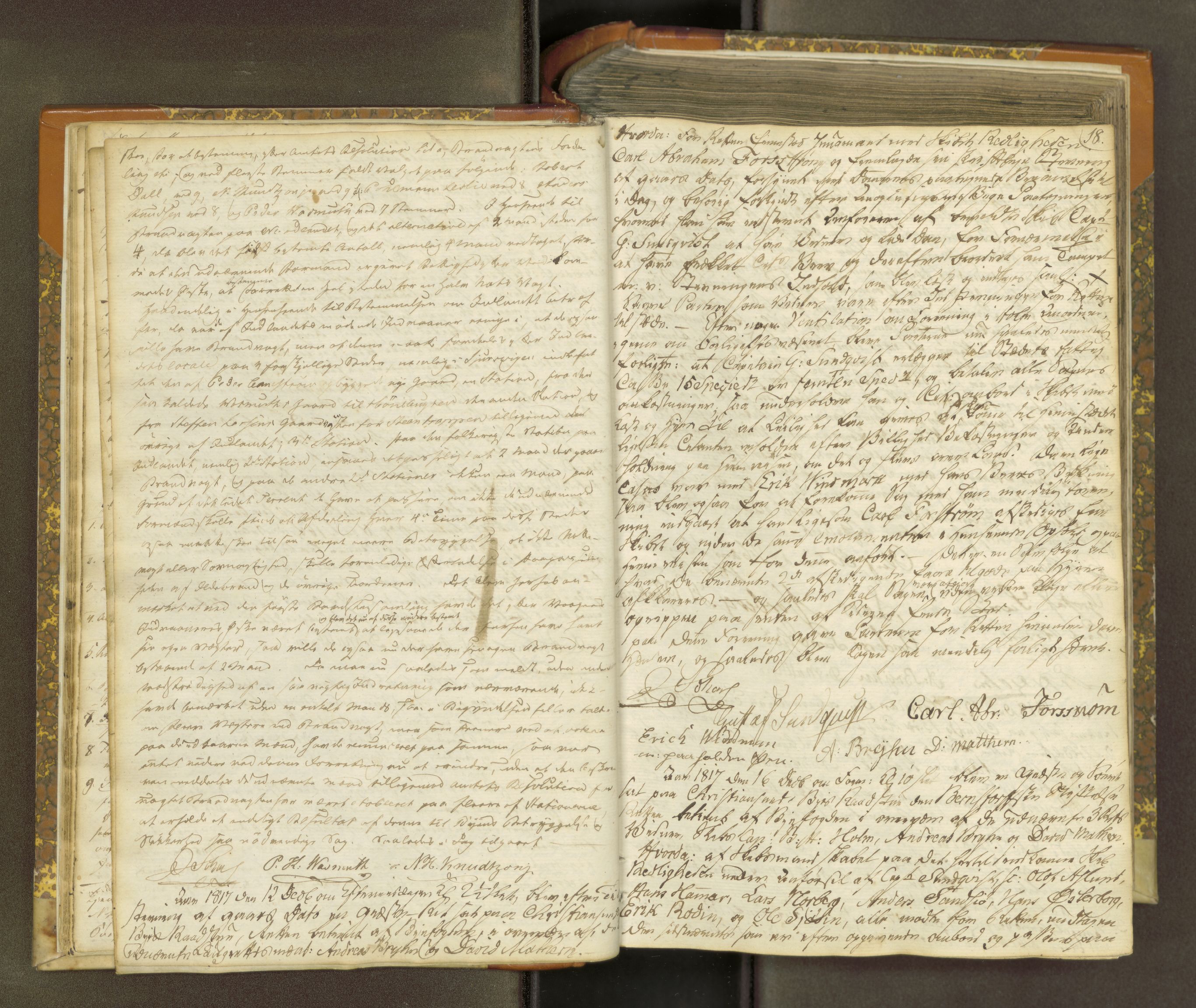 Kristiansund byfogd, AV/SAT-A-4587/A/01/L0008: Justisprotokoll. Aut. 31.12.1817, 1817-1829, p. 17b-18a