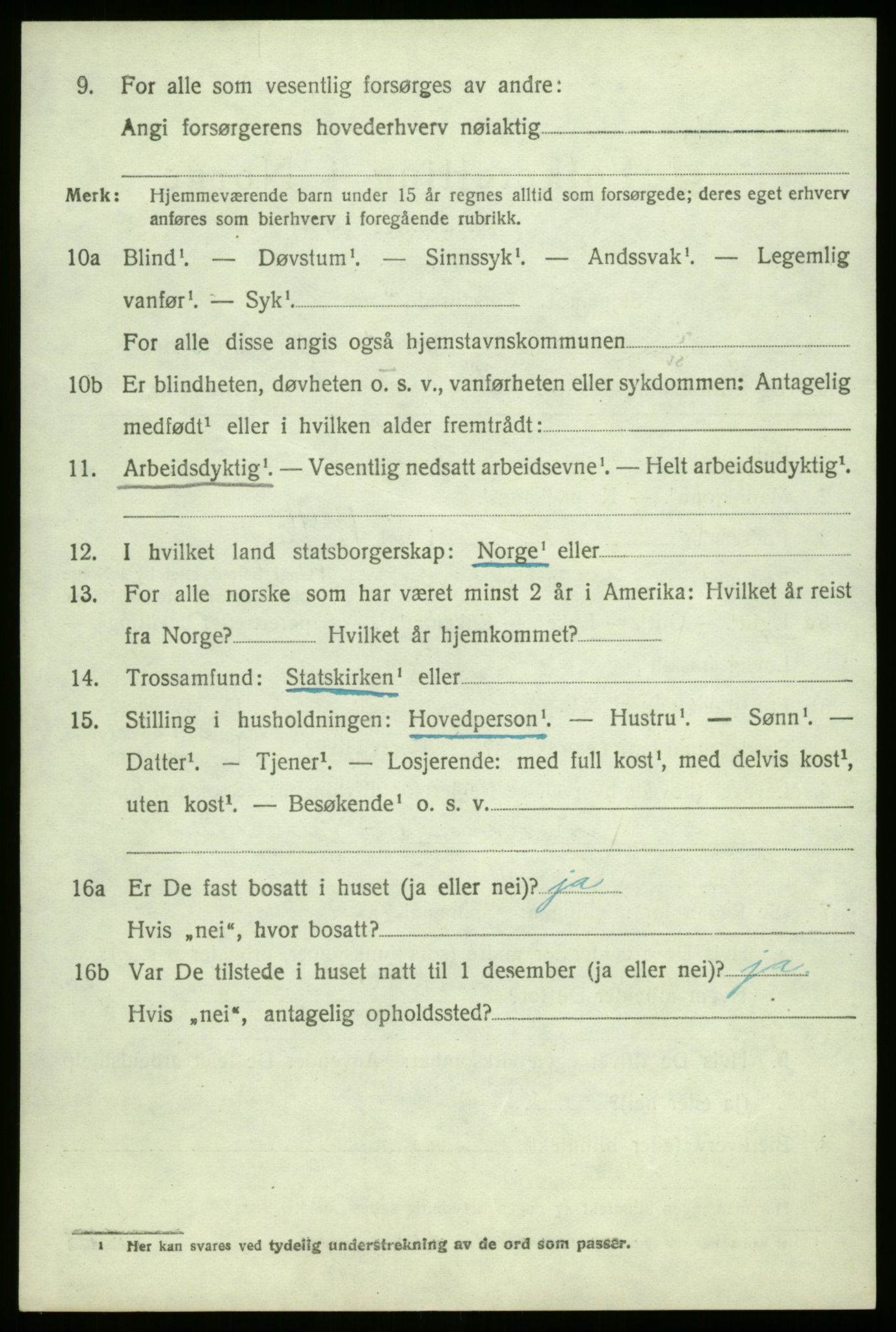 SAO, 1920 census for Borge, 1920, p. 3234