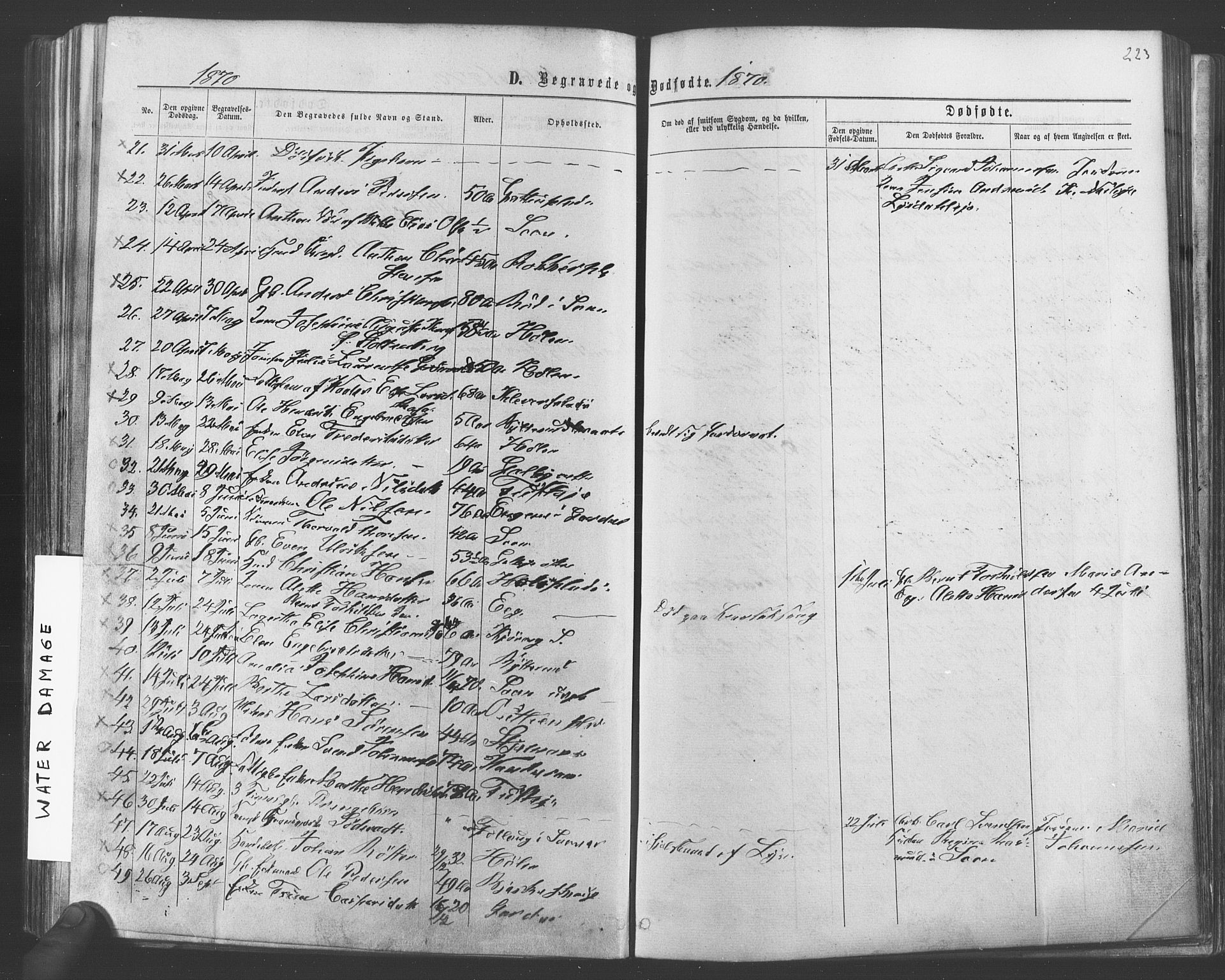 Vestby prestekontor Kirkebøker, SAO/A-10893/F/Fa/L0008: Parish register (official) no. I 8, 1863-1877, p. 223