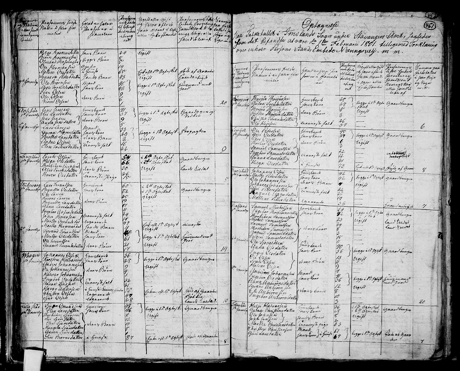 RA, 1801 census for 1157P Vikedal, 1801, p. 450b-451a