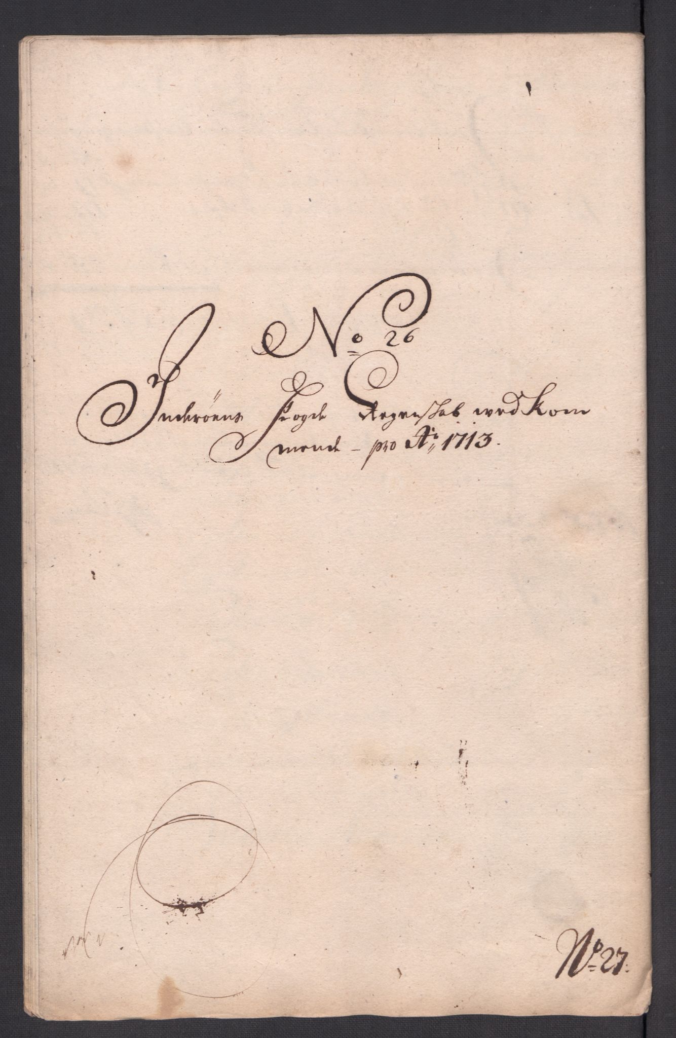 Rentekammeret inntil 1814, Reviderte regnskaper, Fogderegnskap, RA/EA-4092/R63/L4321: Fogderegnskap Inderøy, 1713, p. 253