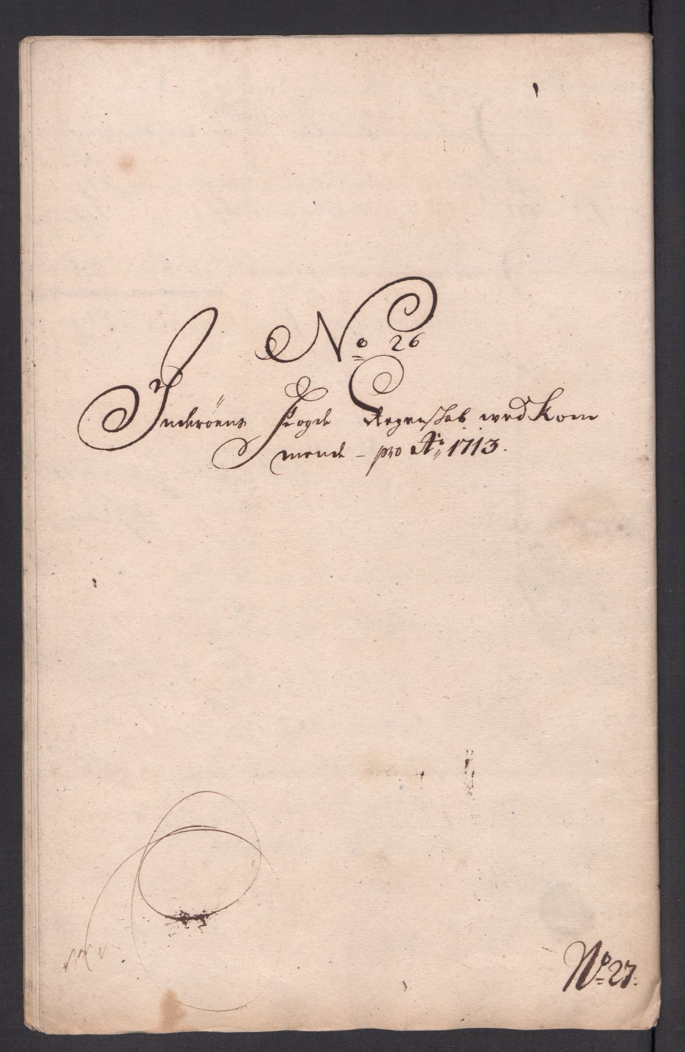 Rentekammeret inntil 1814, Reviderte regnskaper, Fogderegnskap, AV/RA-EA-4092/R63/L4321: Fogderegnskap Inderøy, 1713, p. 253