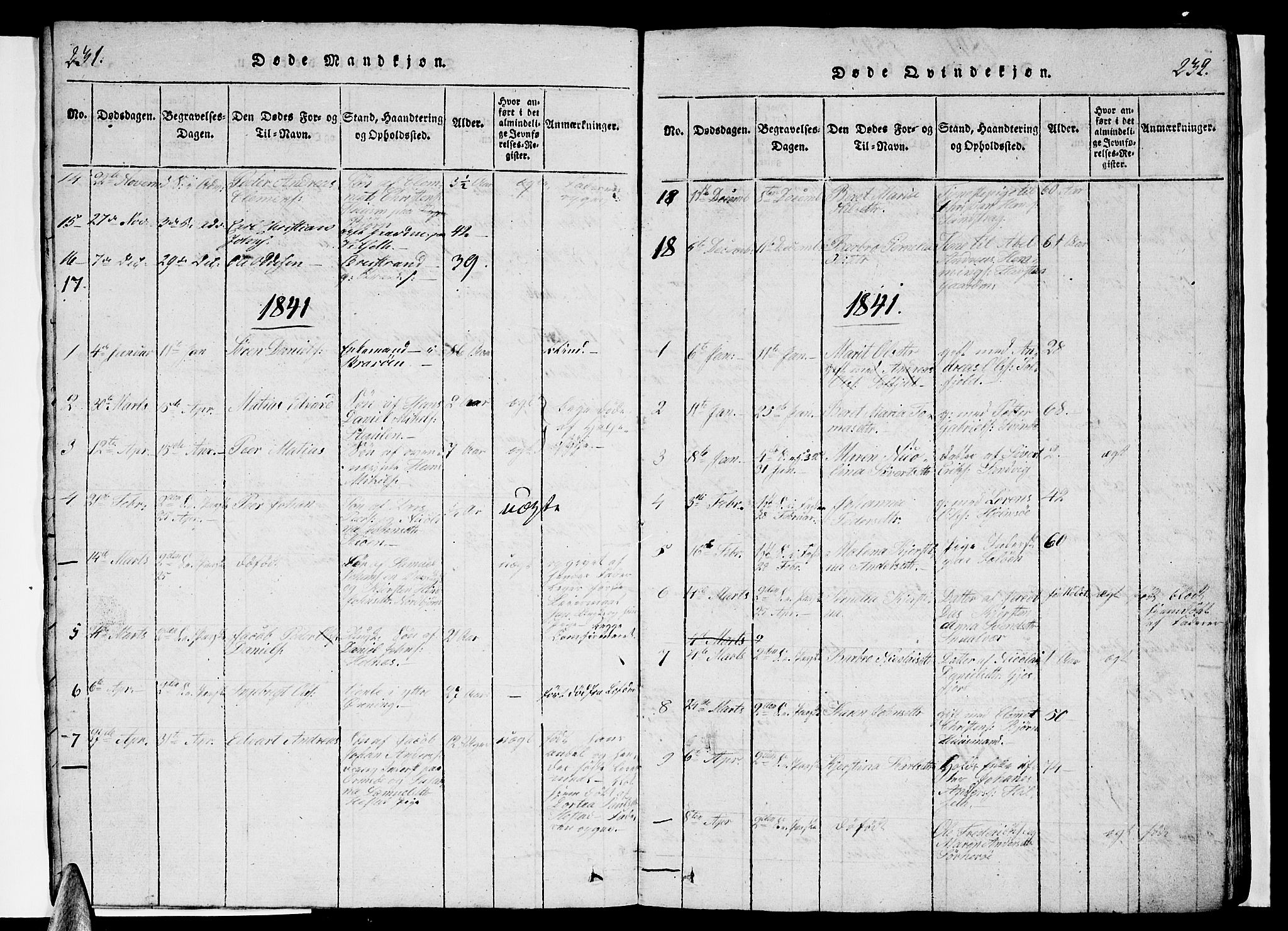 Ministerialprotokoller, klokkerbøker og fødselsregistre - Nordland, AV/SAT-A-1459/834/L0510: Parish register (copy) no. 834C01, 1820-1847, p. 231-232