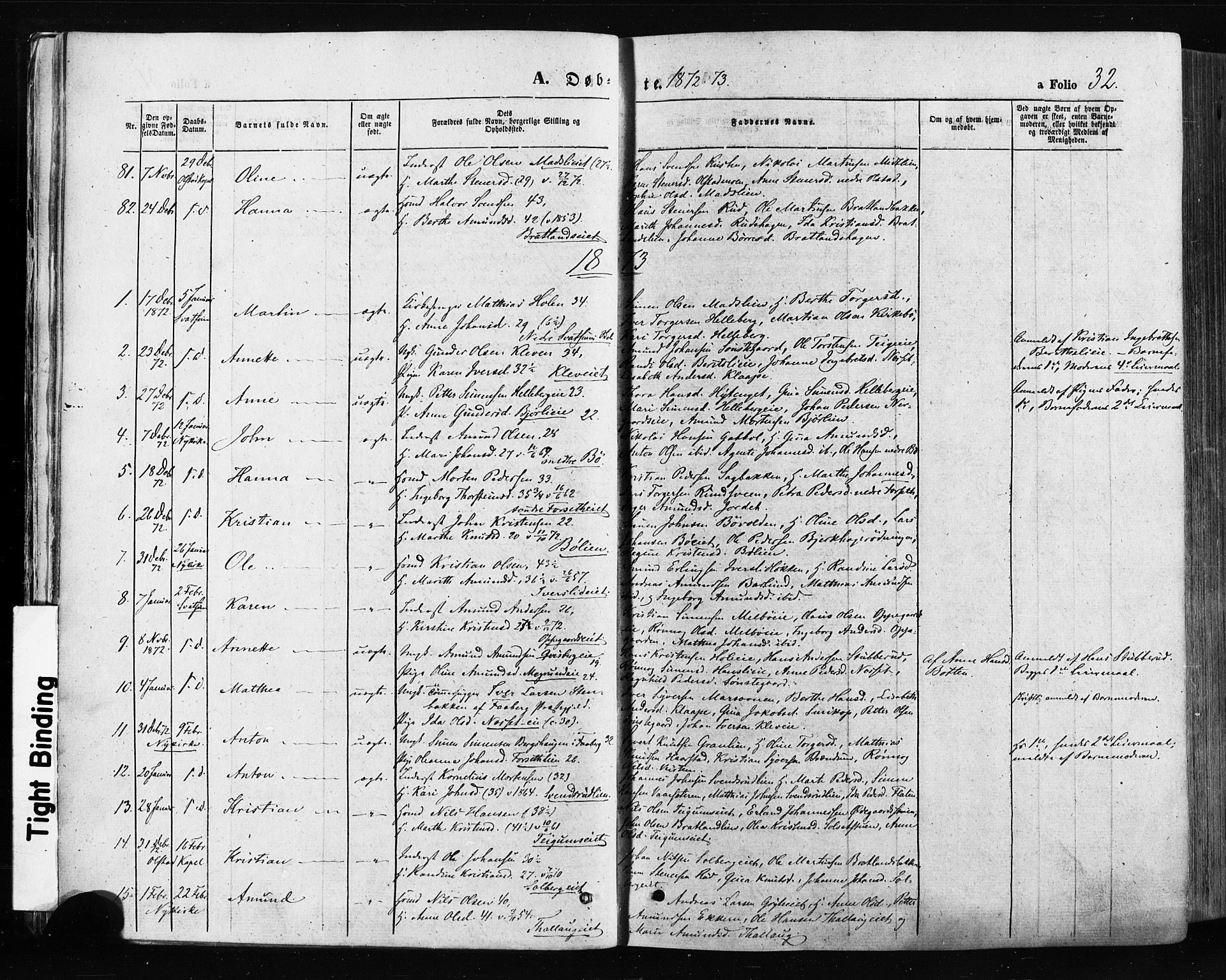 Gausdal prestekontor, SAH/PREST-090/H/Ha/Haa/L0010: Parish register (official) no. 10, 1867-1886, p. 32