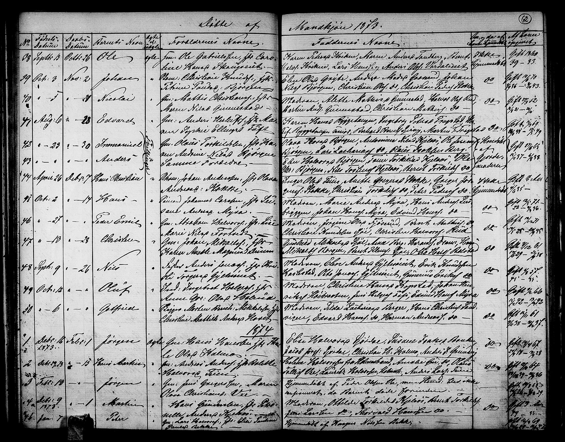 Sande Kirkebøker, AV/SAKO-A-53/G/Ga/L0003: Parish register (copy) no. 3, 1864-1882, p. 62