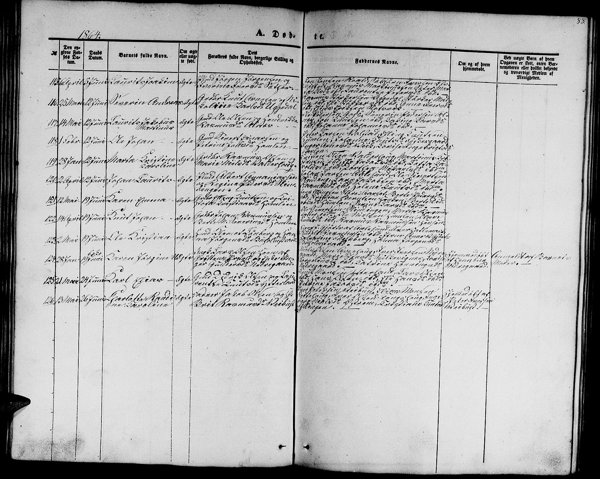 Ministerialprotokoller, klokkerbøker og fødselsregistre - Møre og Romsdal, AV/SAT-A-1454/528/L0427: Parish register (copy) no. 528C08, 1855-1864, p. 88