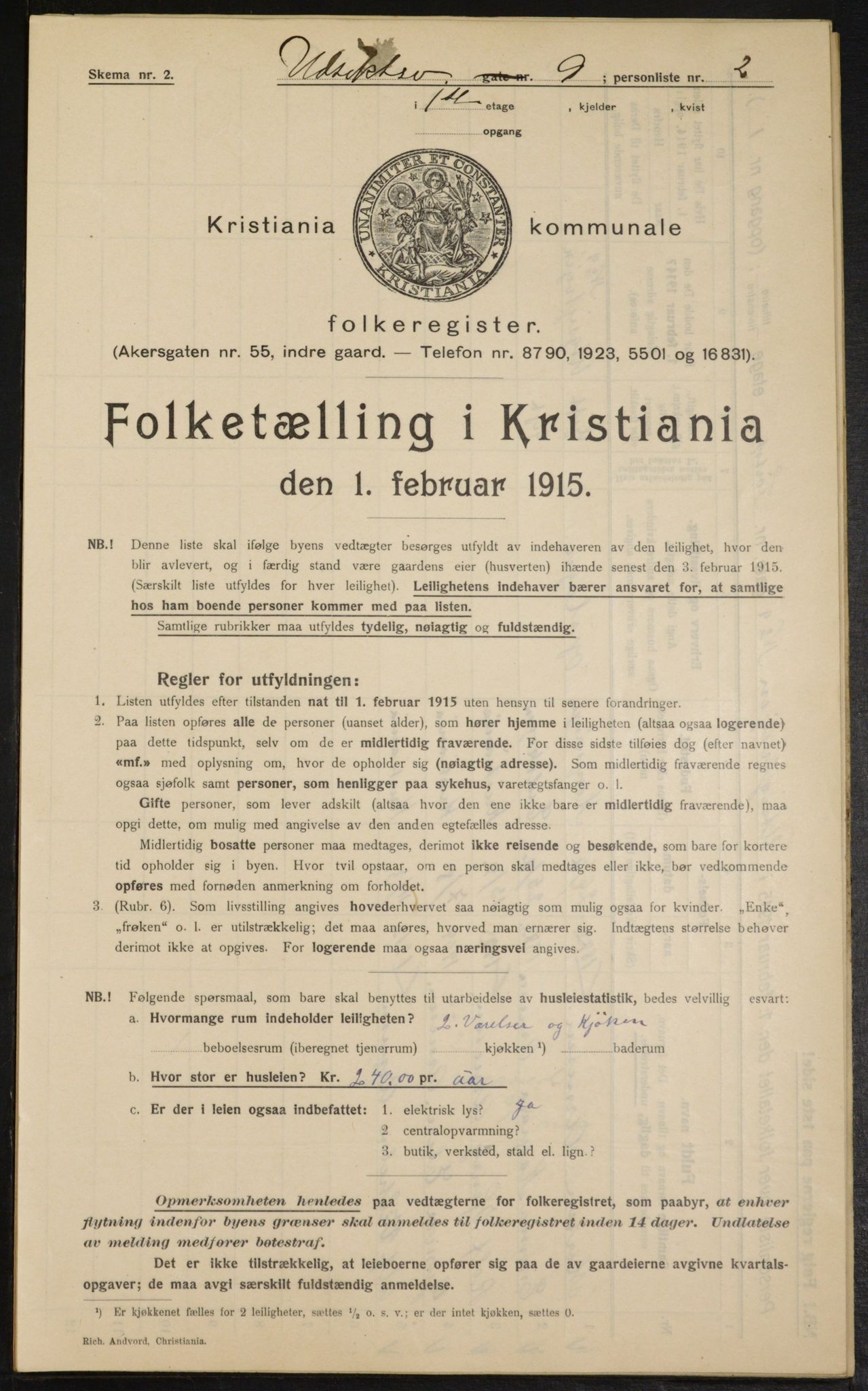 OBA, Municipal Census 1915 for Kristiania, 1915, p. 121969