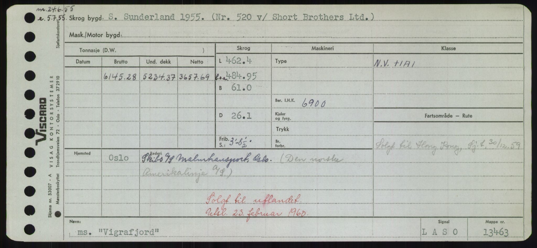 Sjøfartsdirektoratet med forløpere, Skipsmålingen, RA/S-1627/H/Hd/L0041: Fartøy, Vi-Ås, p. 77