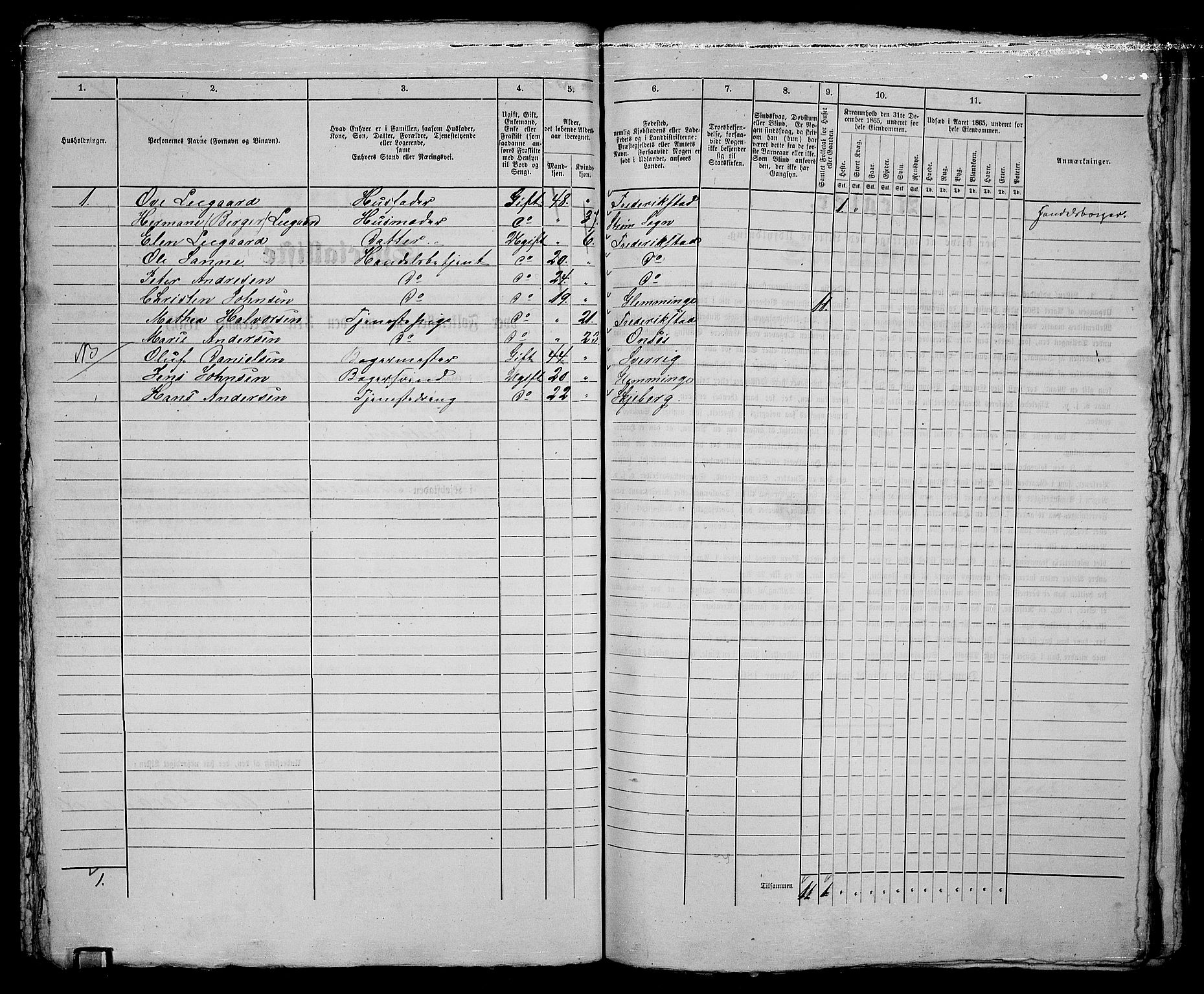 RA, 1865 census for Fredrikstad/Fredrikstad, 1865, p. 344