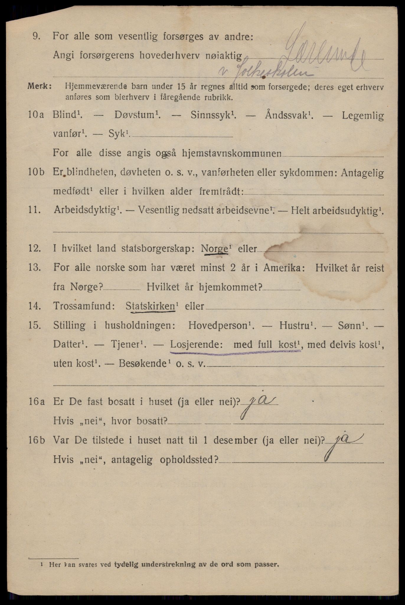 SAT, 1920 census for Trondheim, 1920, p. 51101