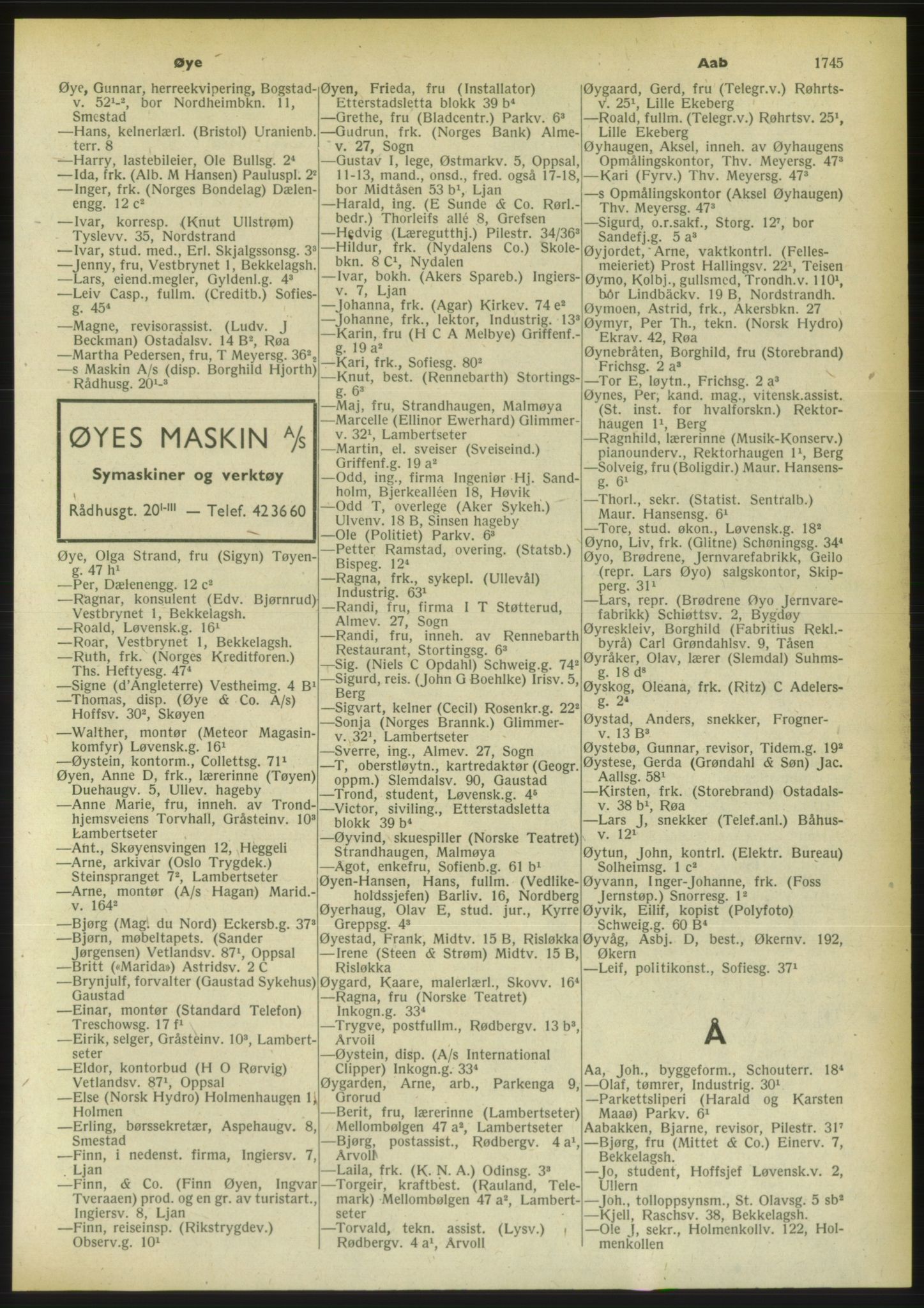Kristiania/Oslo adressebok, PUBL/-, 1956-1957, p. 1745