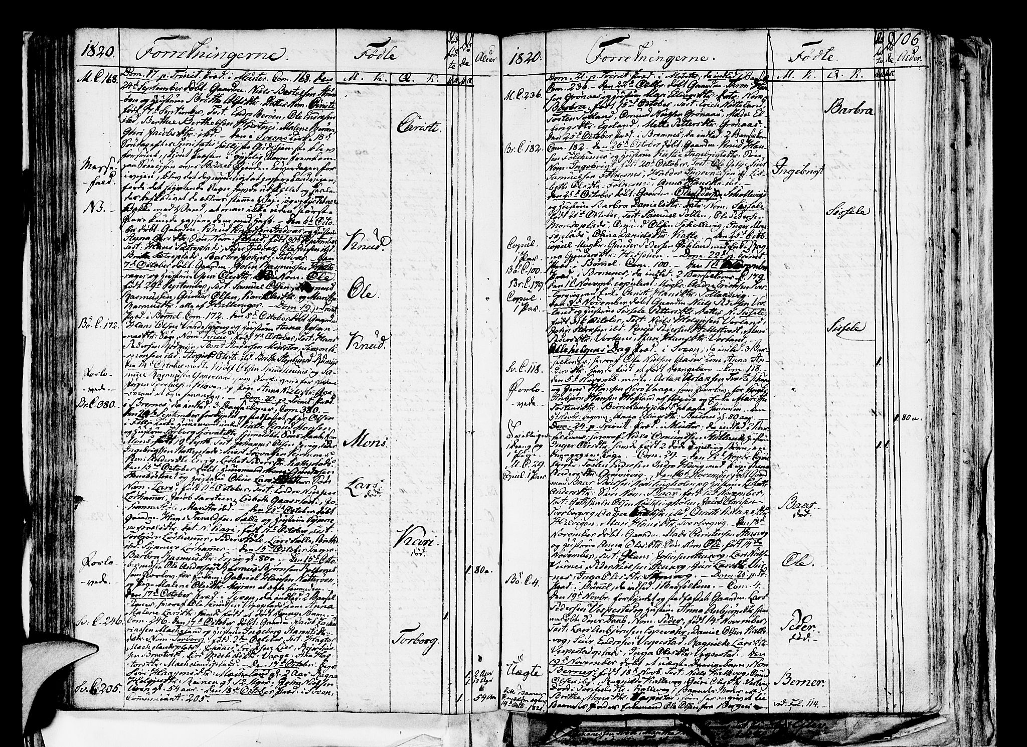 Finnås sokneprestembete, AV/SAB-A-99925/H/Ha/Haa/Haaa/L0004: Parish register (official) no. A 4, 1804-1830, p. 106