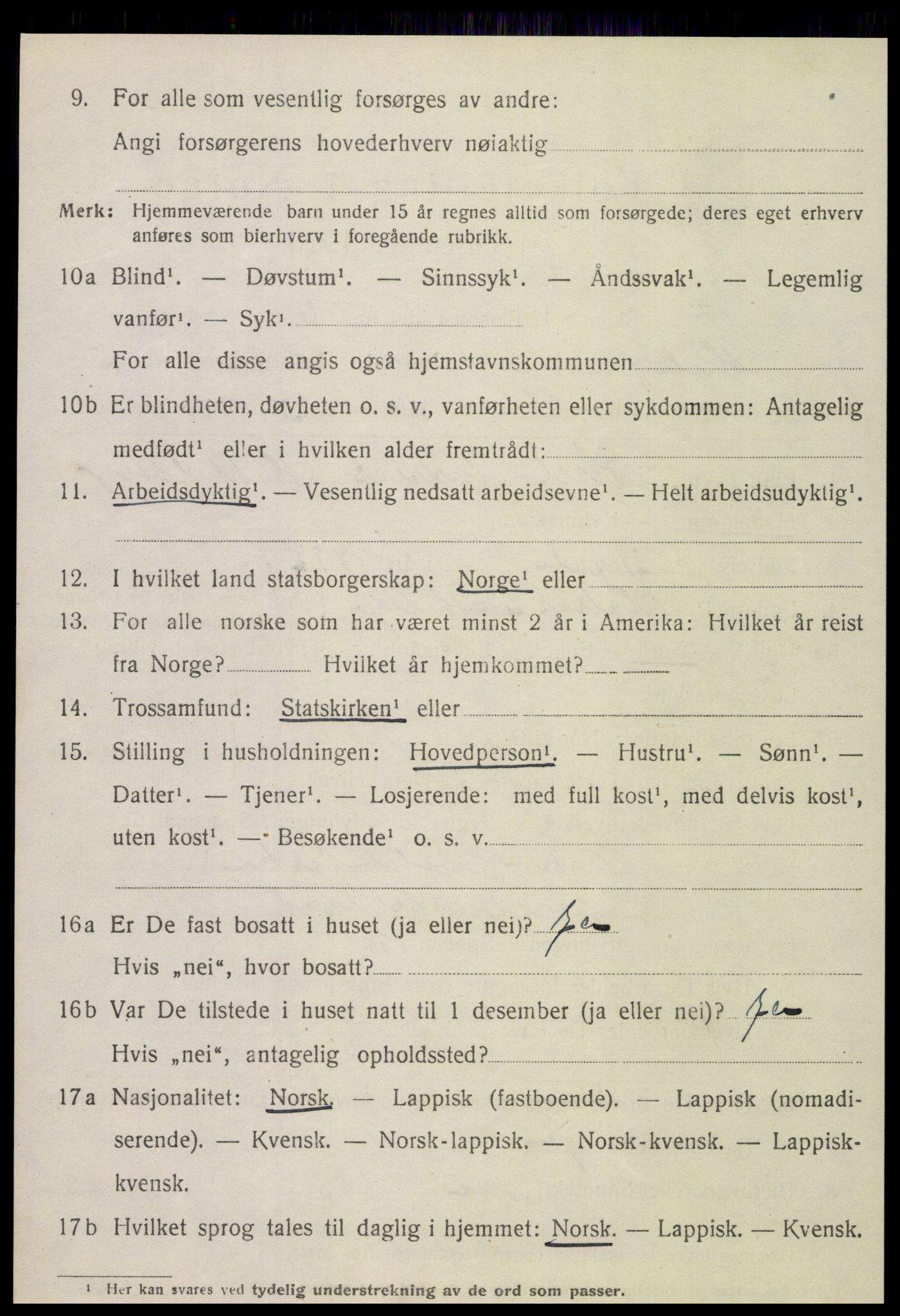 SAT, 1920 census for Meløy, 1920, p. 3722