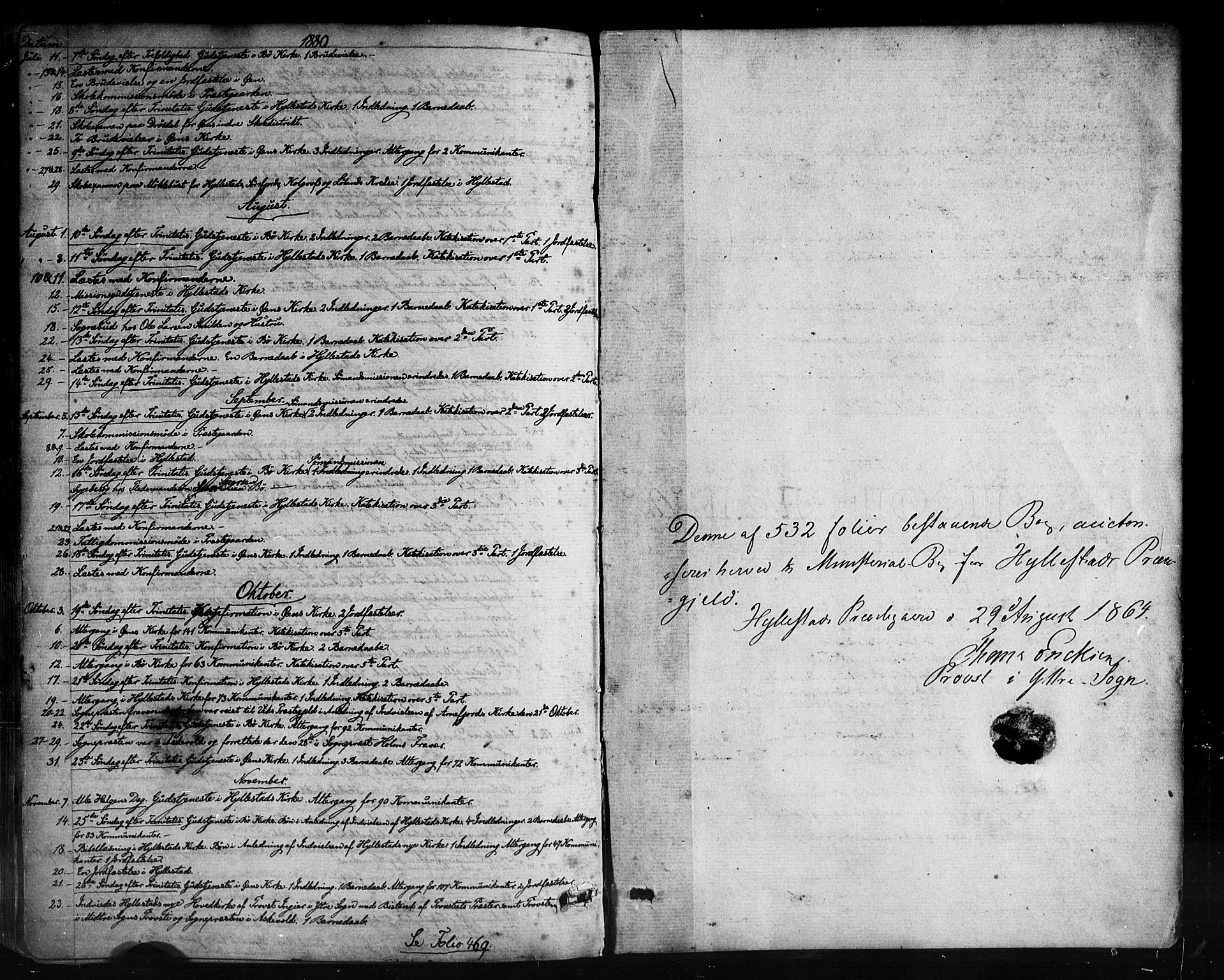 Hyllestad sokneprestembete, SAB/A-80401: Parish register (official) no. A 1, 1861-1886