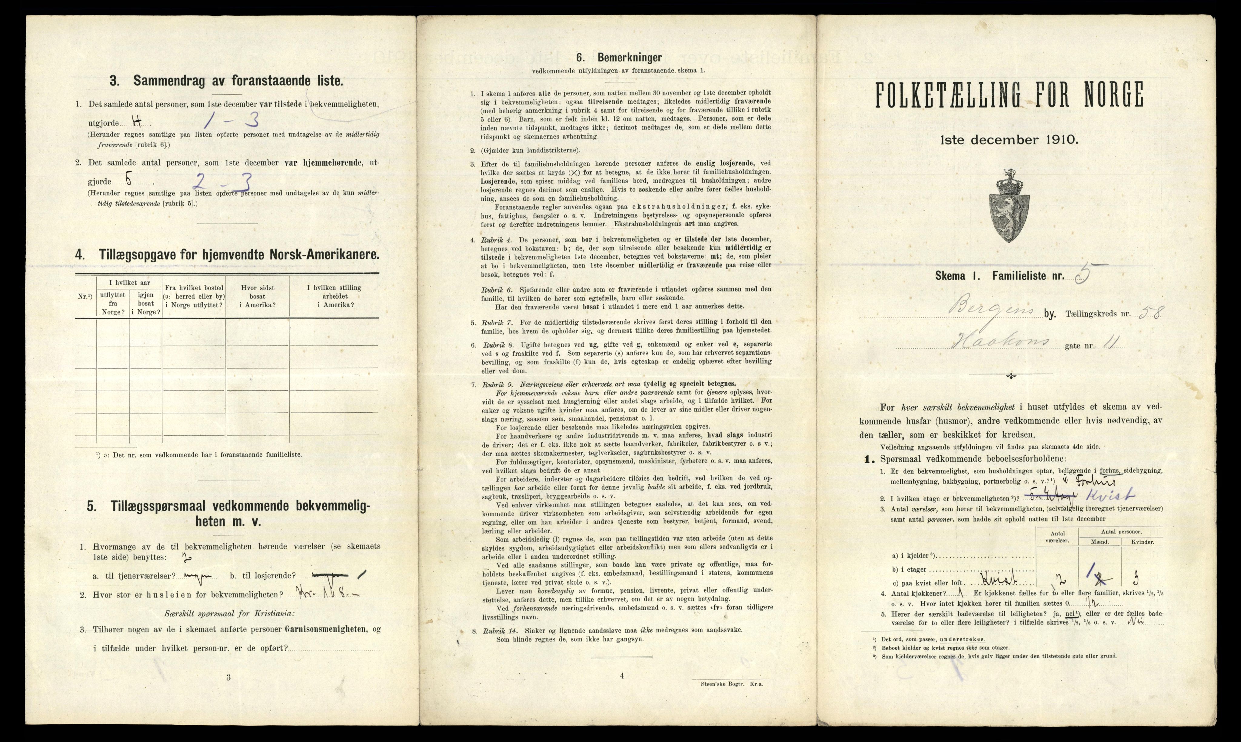 RA, 1910 census for Bergen, 1910, p. 20337