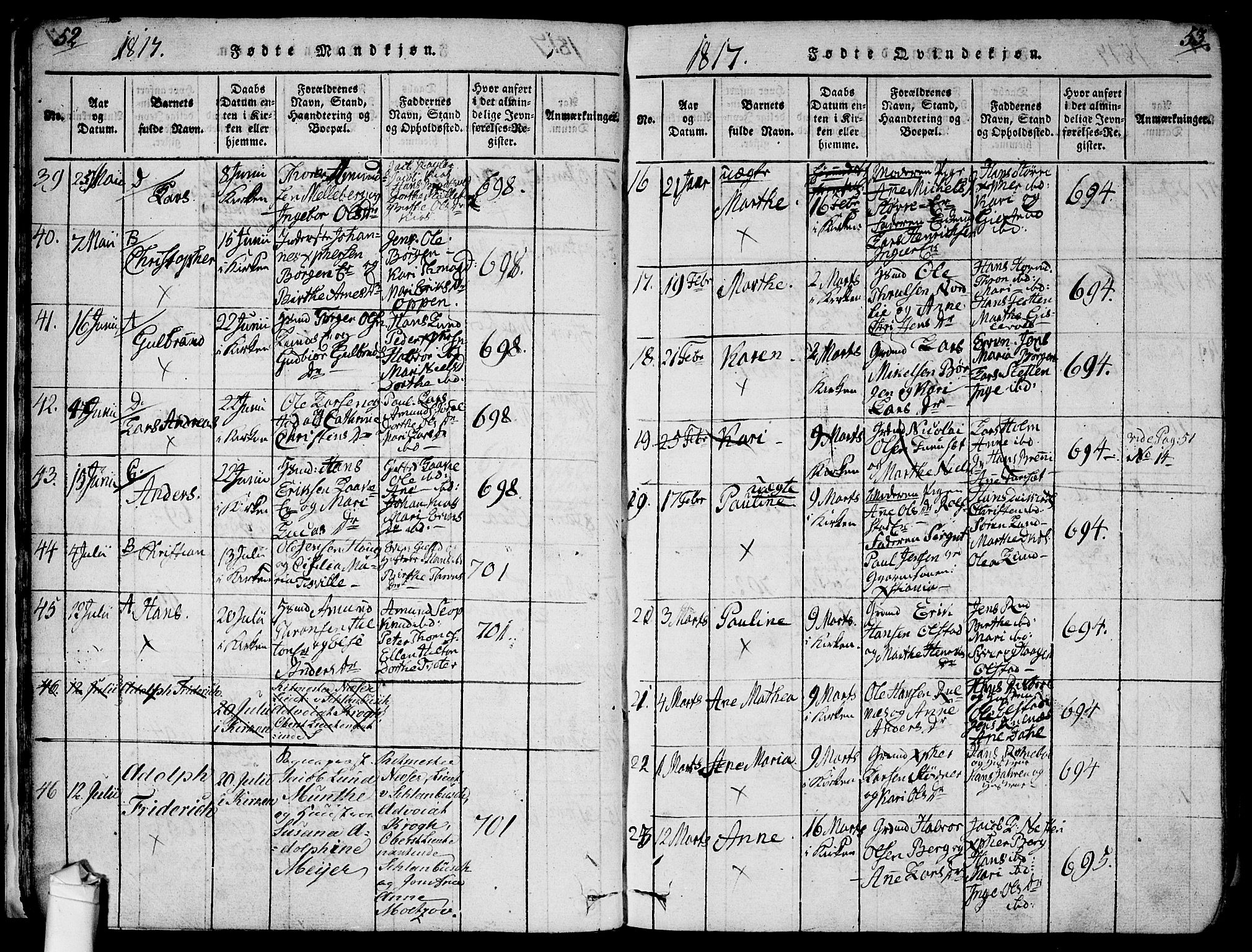 Ullensaker prestekontor Kirkebøker, SAO/A-10236a/F/Fa/L0013: Parish register (official) no. I 13, 1815-1835, p. 52-53
