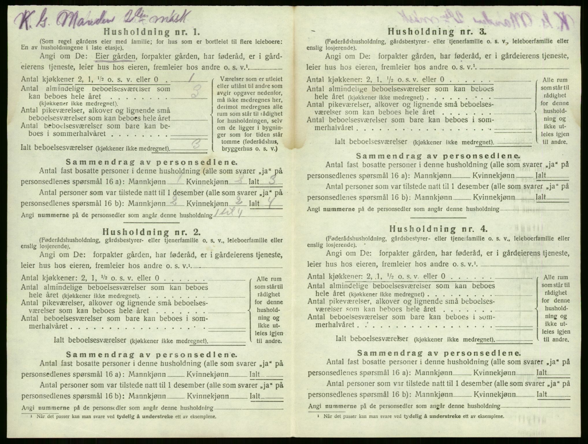 SAKO, 1920 census for Sem, 1920, p. 2061